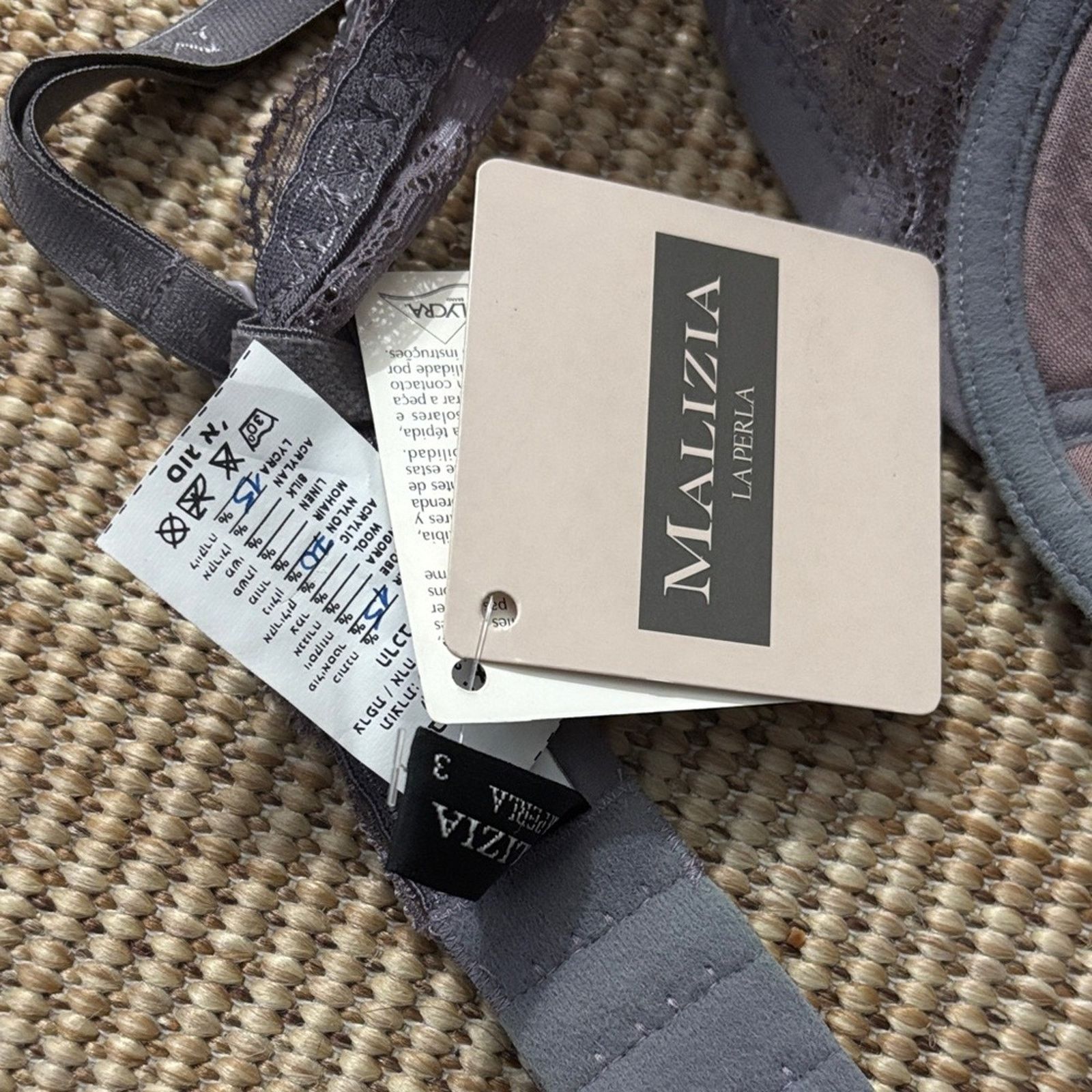La Perla NWT Malizia by La Perla Lace Bra - Gray and Black B36 Size ONE SIZE - 2 Thumbnail