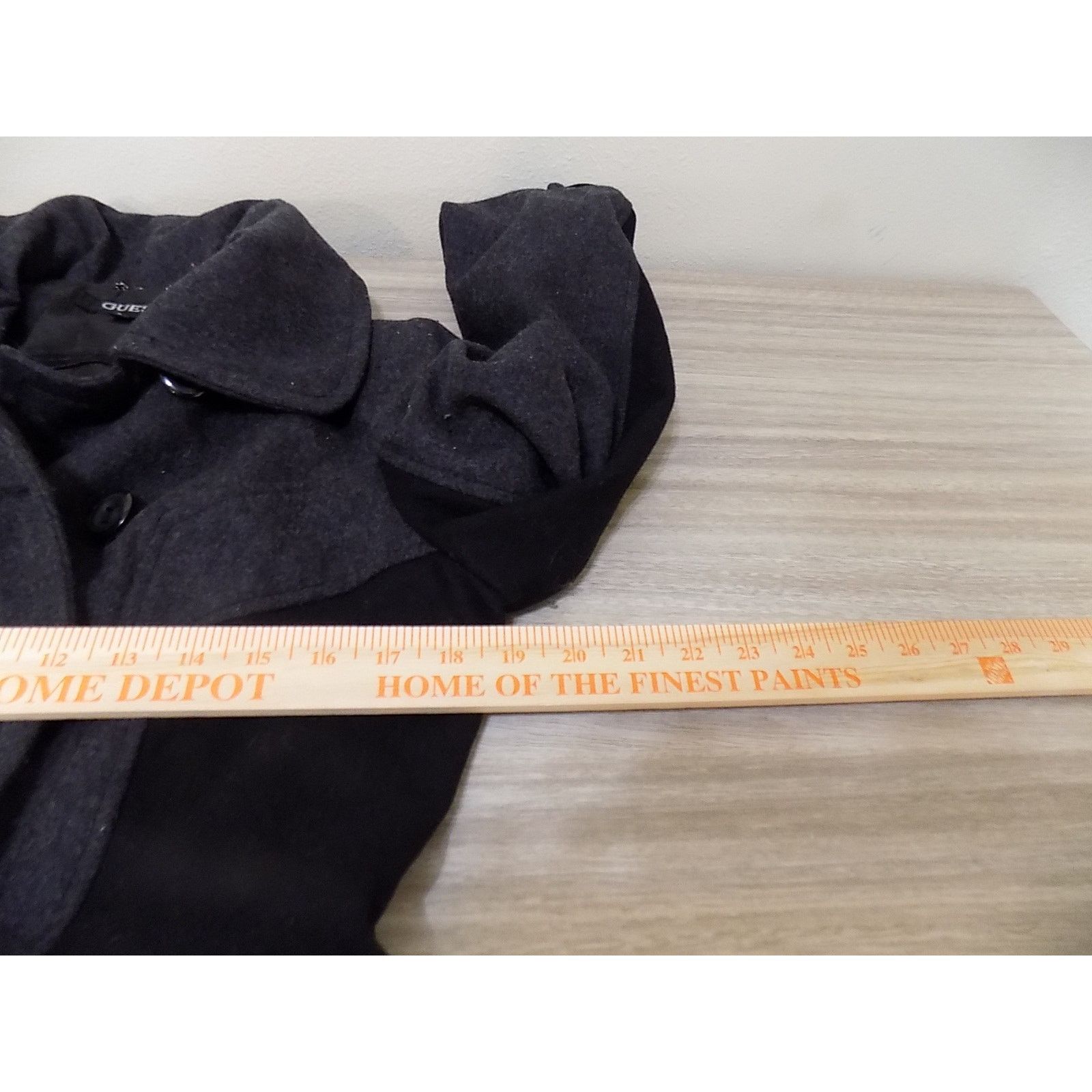 Guess Guess Pea Coat Women Large Gray Black Wool Blend Preppy Size L / US 10 / IT 46 - 7 Thumbnail