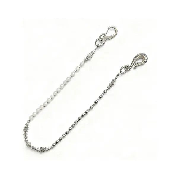 Jewelry Silver and Black Beaded Men's Chain Accessory Size ONE SIZE - 5 Thumbnail