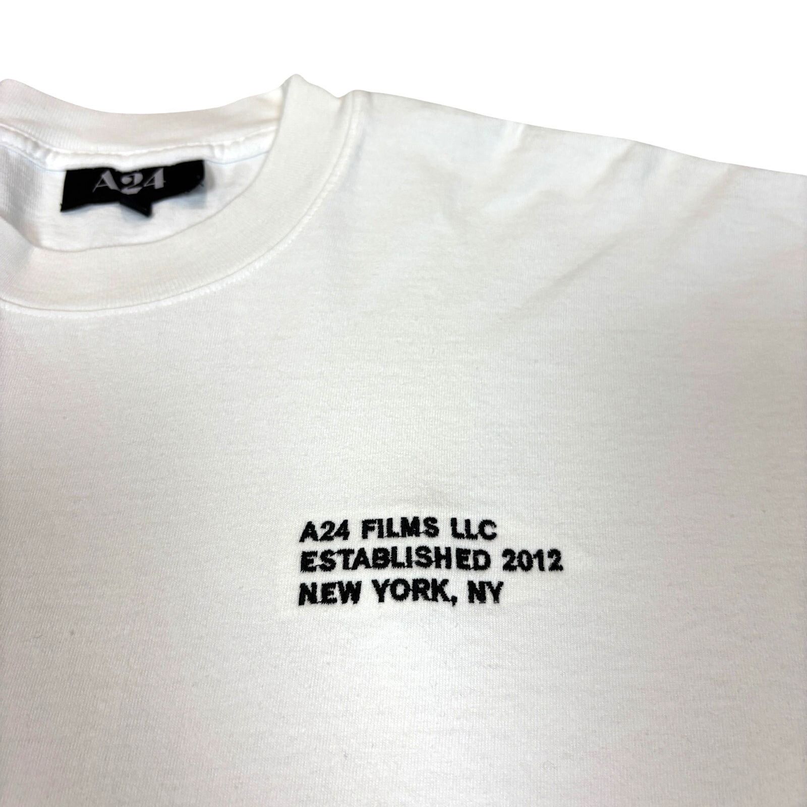 A24 A24 Films LLC Embroidered White T Shirt Men's 2XL Movie Size US XXL / EU 58 / 5 - 1 Thumbnail