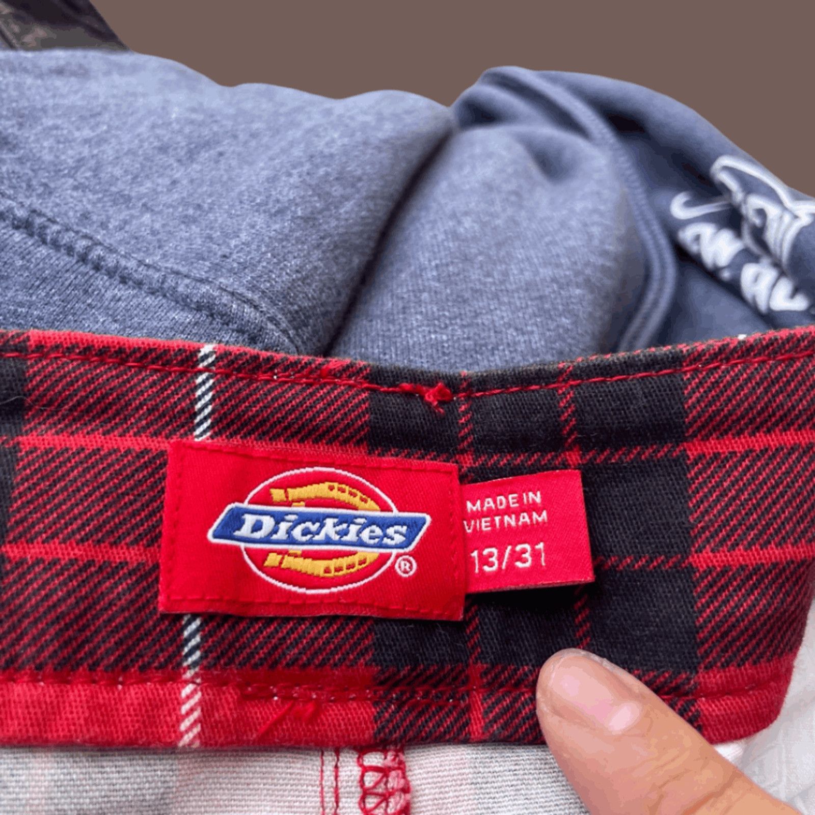 Dickies VTG Plaid Mini Skirt | Dickies Y2K Red Grunge | School Fit Size 36" / US 14 / IT 50 - 4 Thumbnail