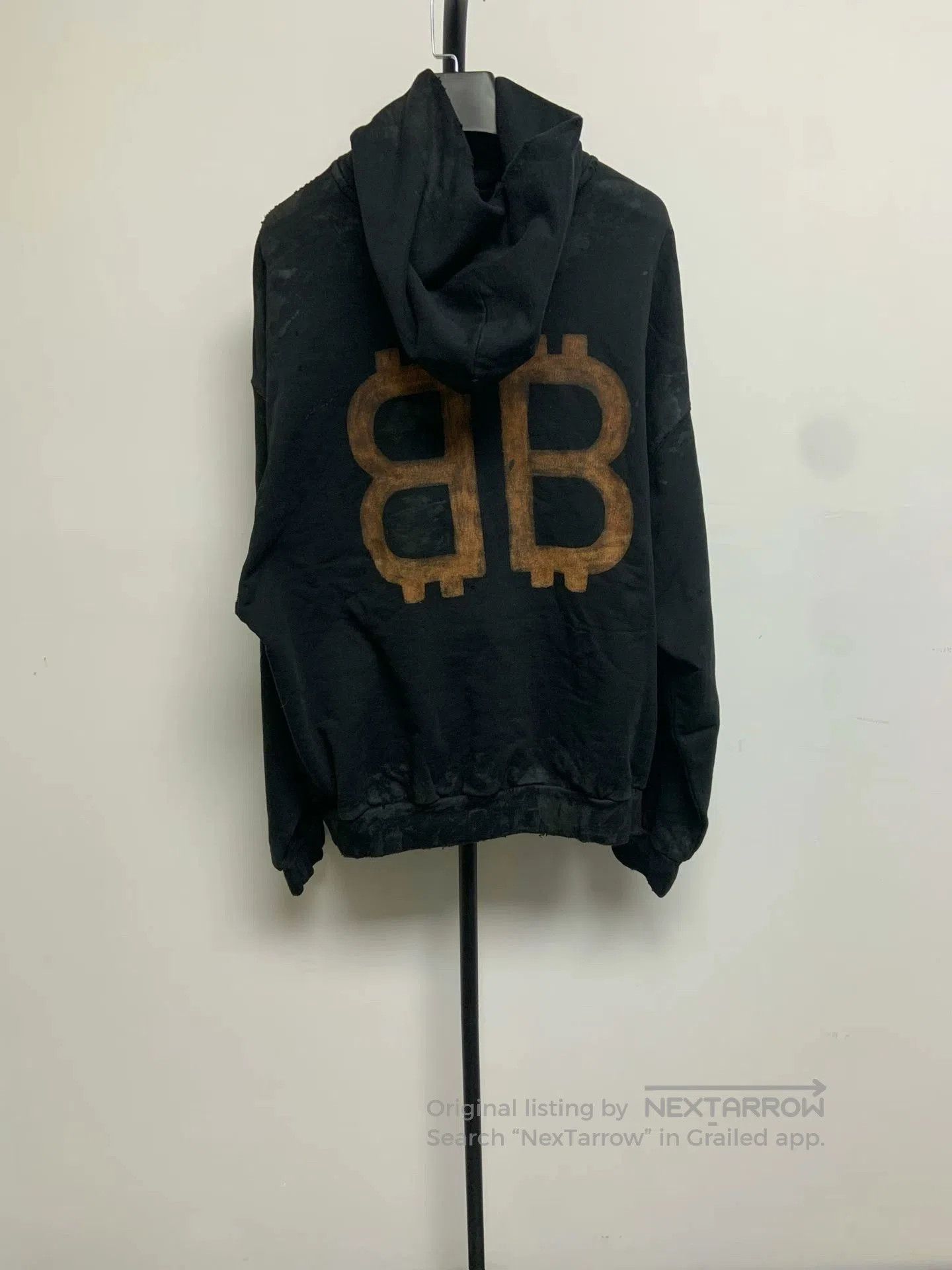 Balenciaga Balenciaga Letter Print Distressed Hooded Sweatshirt. Size US XS / EU 42 / 0 - 2 Thumbnail