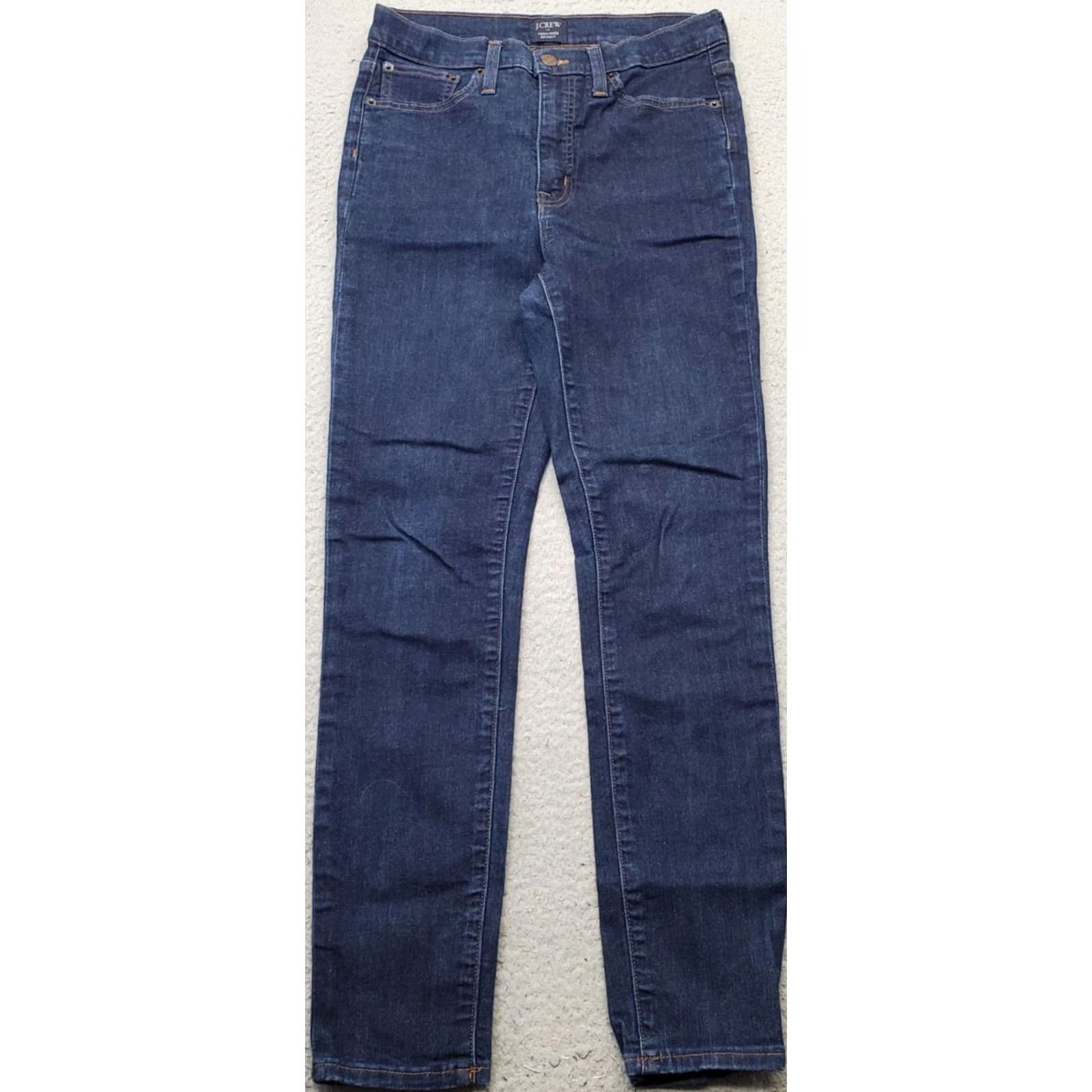 J.Crew J.CREW Jeans Womens 27 Blue Denim Flat Front Dark Wash Stretch High-Rise Skinny Jeans Womens 27 Blue Denim Dark Wash Stretch High-Rise Skinny Size 27" / US 4 / IT 40 - 2 Thumbnail