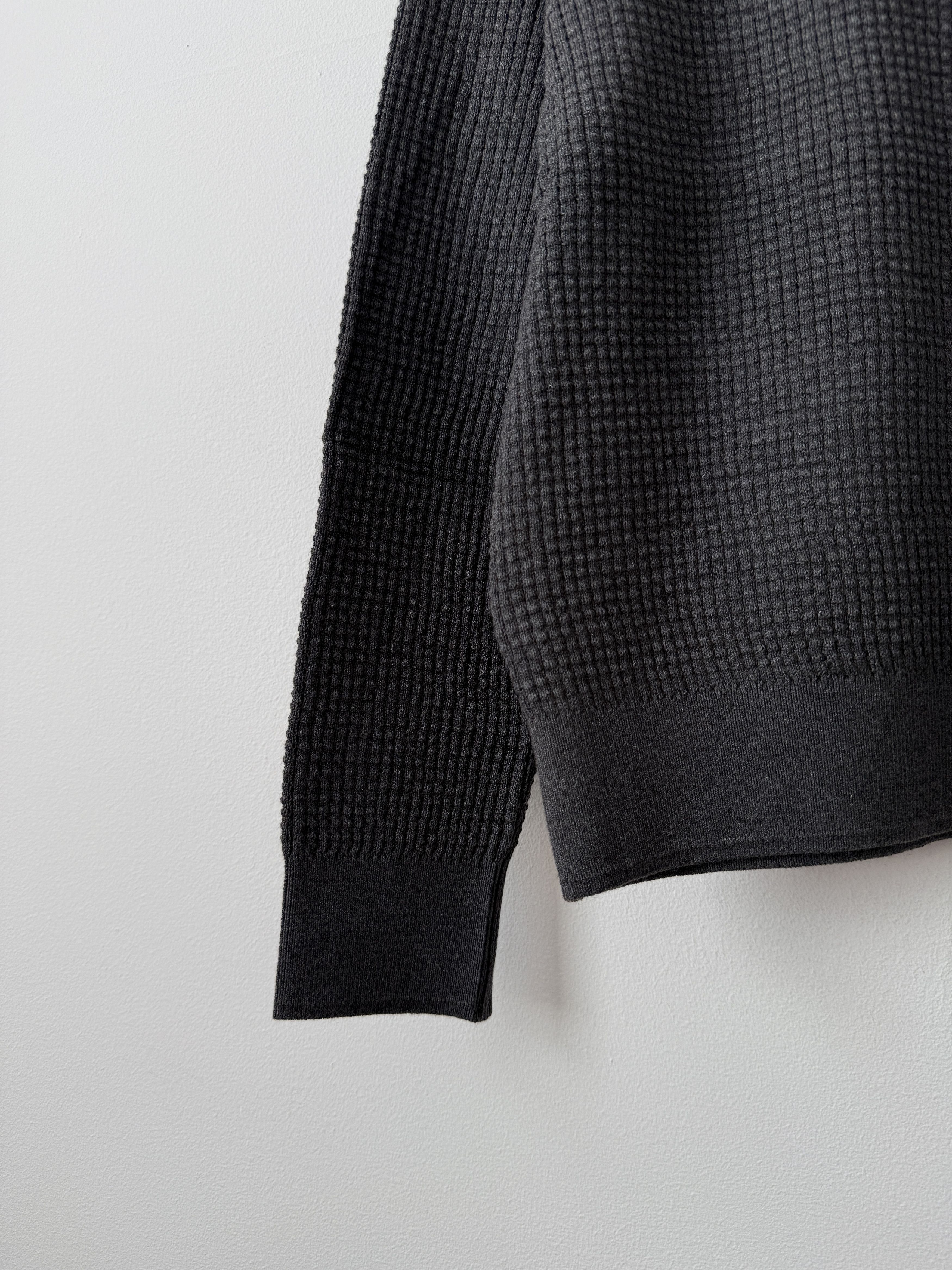 Vuja De Relaxed Waffle Knit Sweater Charcoal Size US S / EU 44-46 / 1 - 6 Thumbnail
