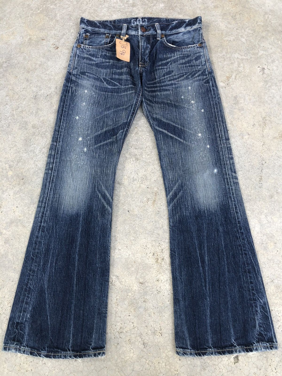 Who Decides War Edwin 503 Flared Jeans Bootcut Distressed Jeans Size US 34 / EU 50 - 2 Thumbnail
