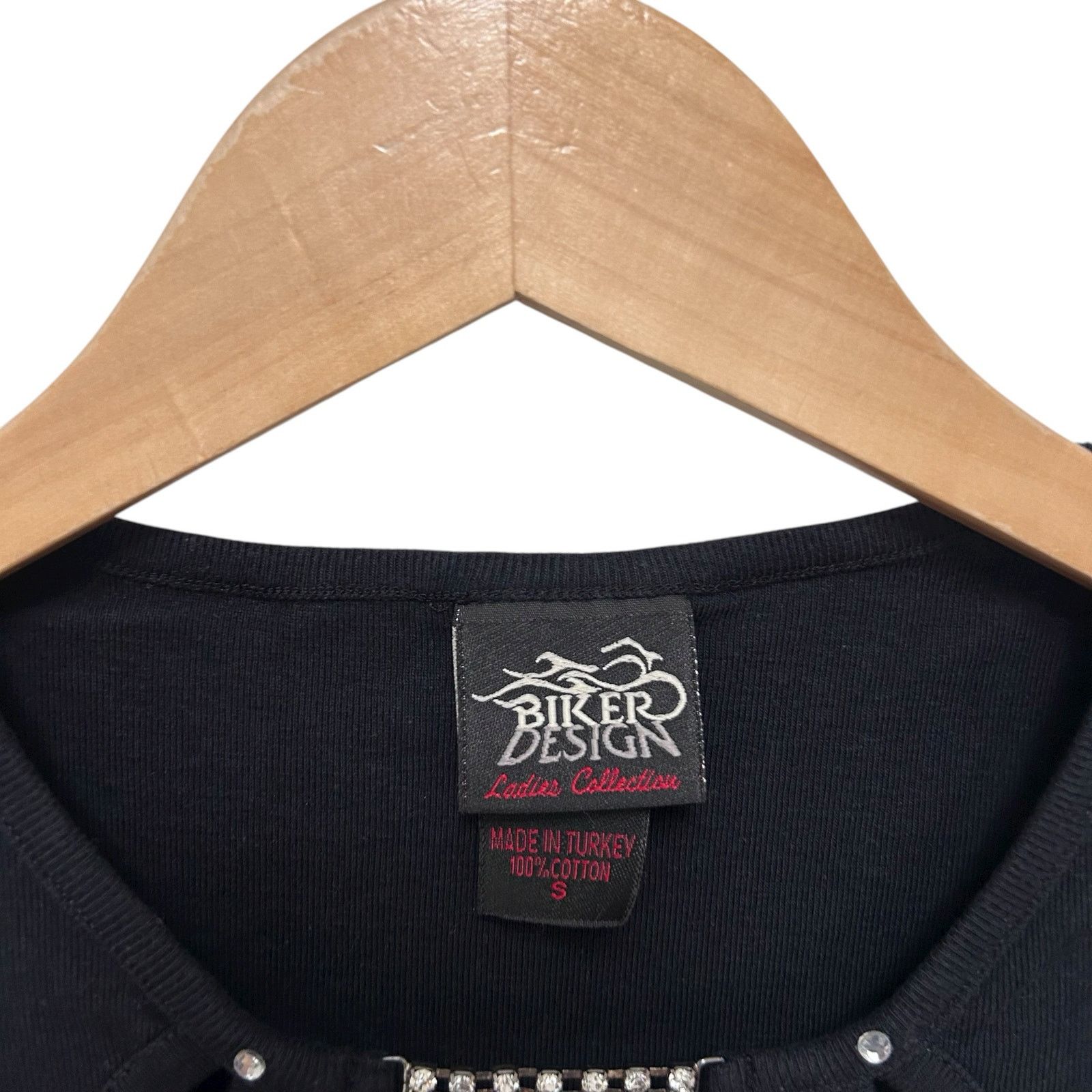 Other Biker Design Black Rhinestone Wine Therapy T Shirt Sz S Size S / US 4 / IT 40 - 2 Thumbnail