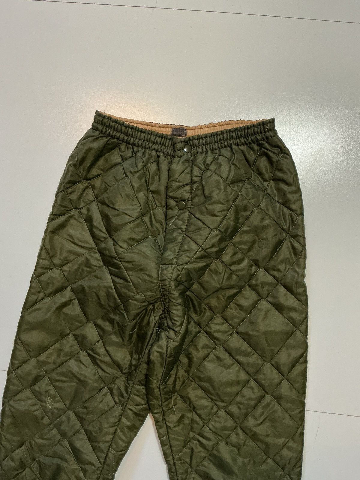 Vintage Vintage Military Army Olive Green Quilted Field Jogger Pants Size US 28 / EU 44 - 4 Thumbnail