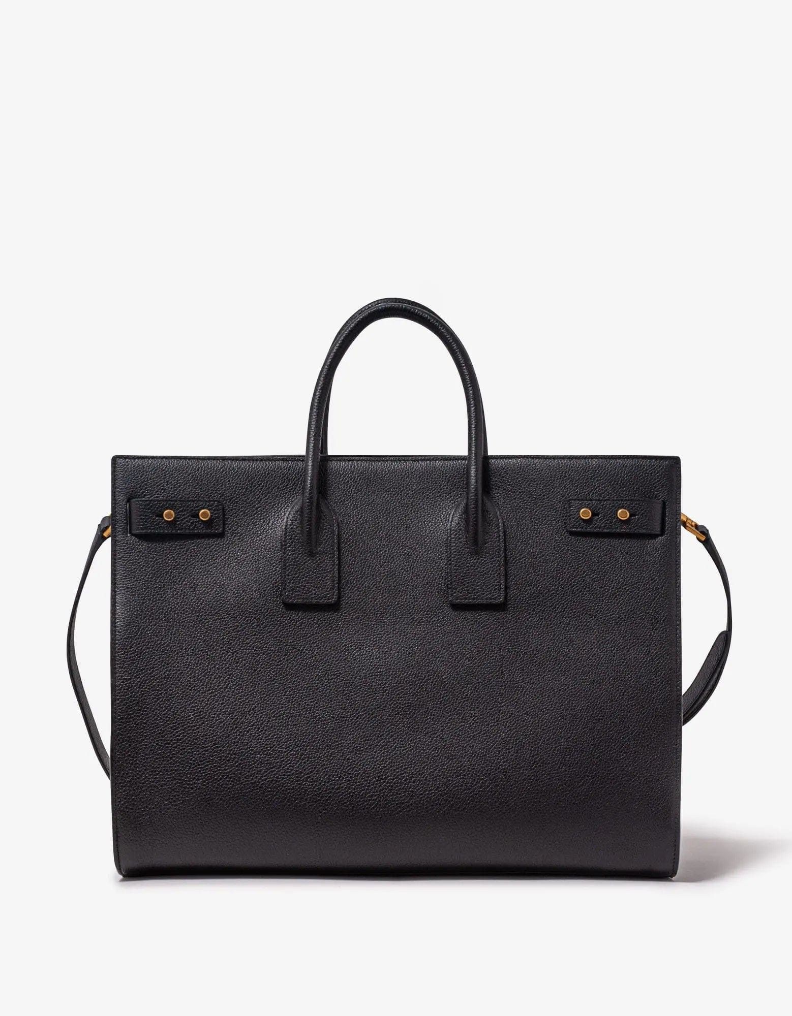 Saint Laurent Paris Saint Laurent Black Leather Thin Large Bag Size ONE SIZE - 2 Thumbnail