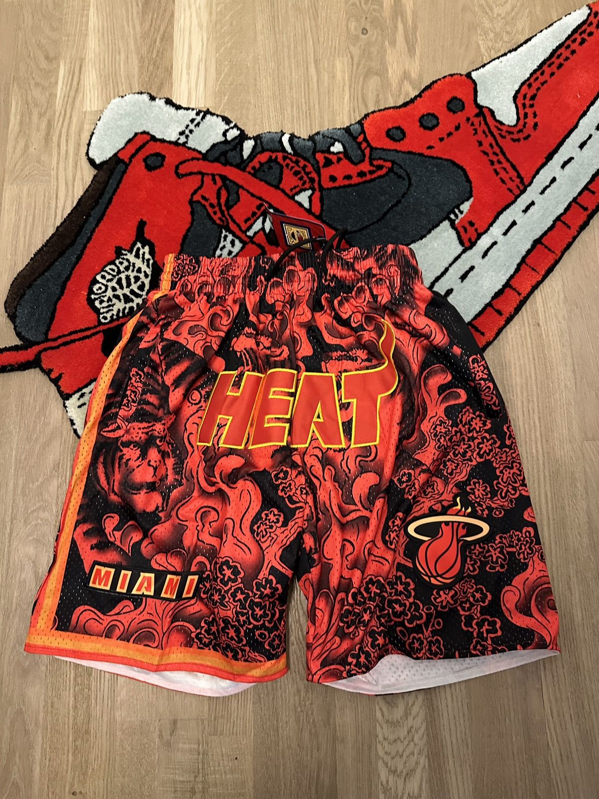 Miami Heat Just Don Shorts (small only )