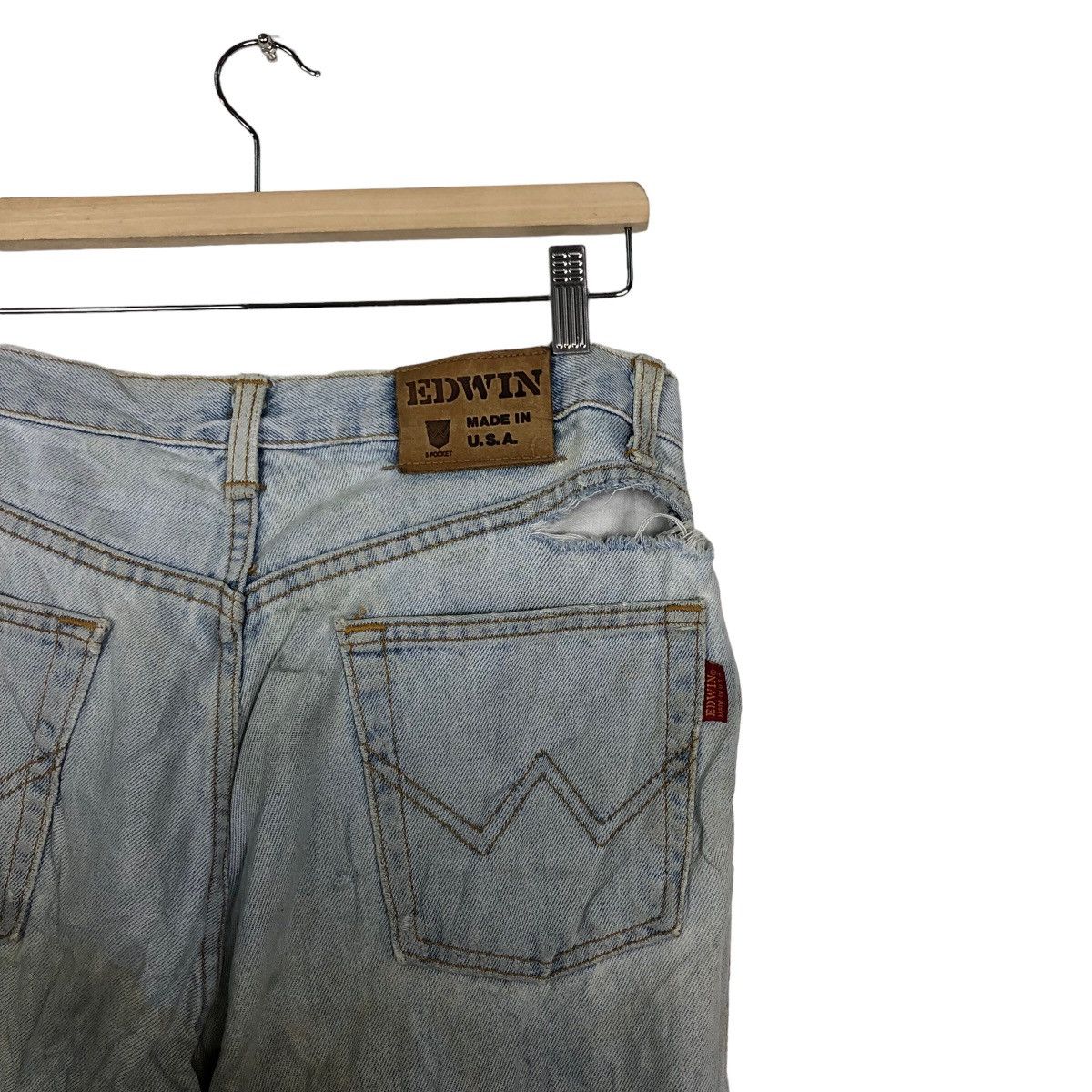 Japanese Brand 🔥70’s True Vintage Distressed Denim Jeans Edwin Made In Usa Size US 30 / EU 46 - 11 Thumbnail
