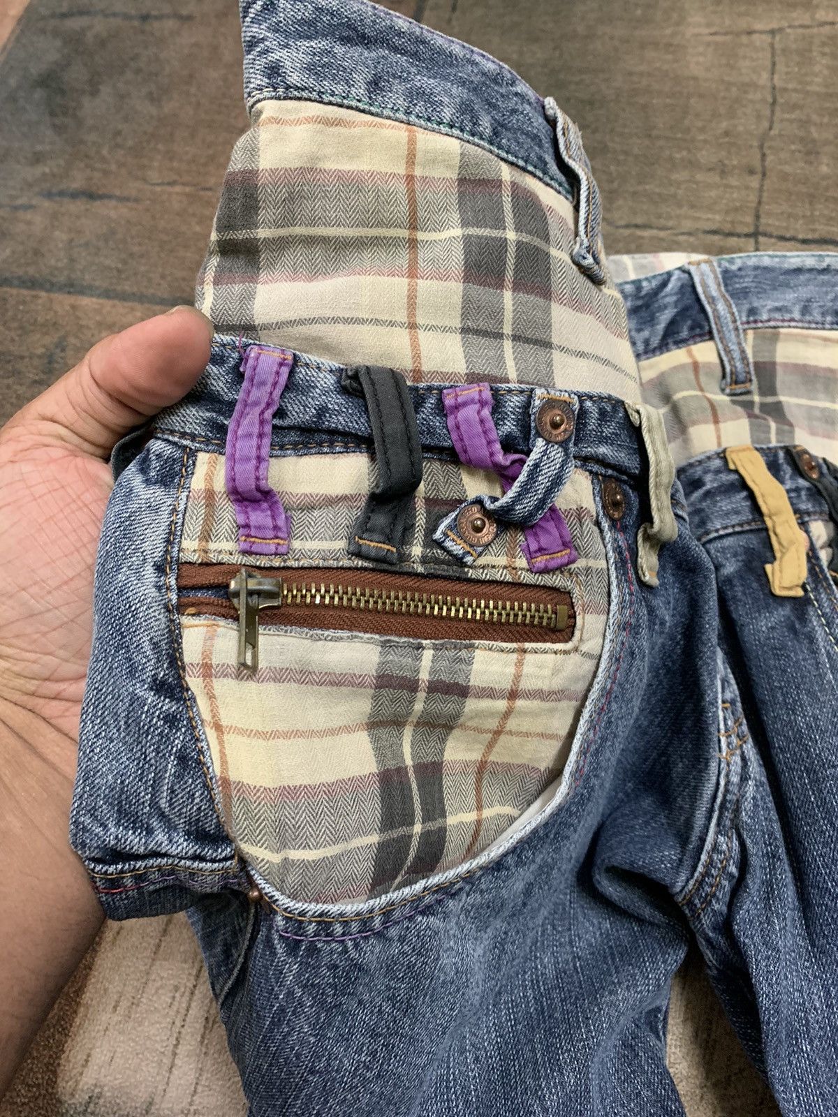 Japanese Brand PUNK DOUBLE WAIST MULTIPOCKET JEANS GOTH OPIUM BONDAGE Size US 29 - 6 Thumbnail