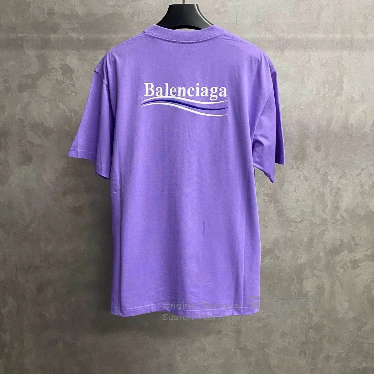 Balenciaga Balenciaga Purple Coke Logo Embroidered Tee. Size US L / EU 52-54 / 3 - 2 Thumbnail
