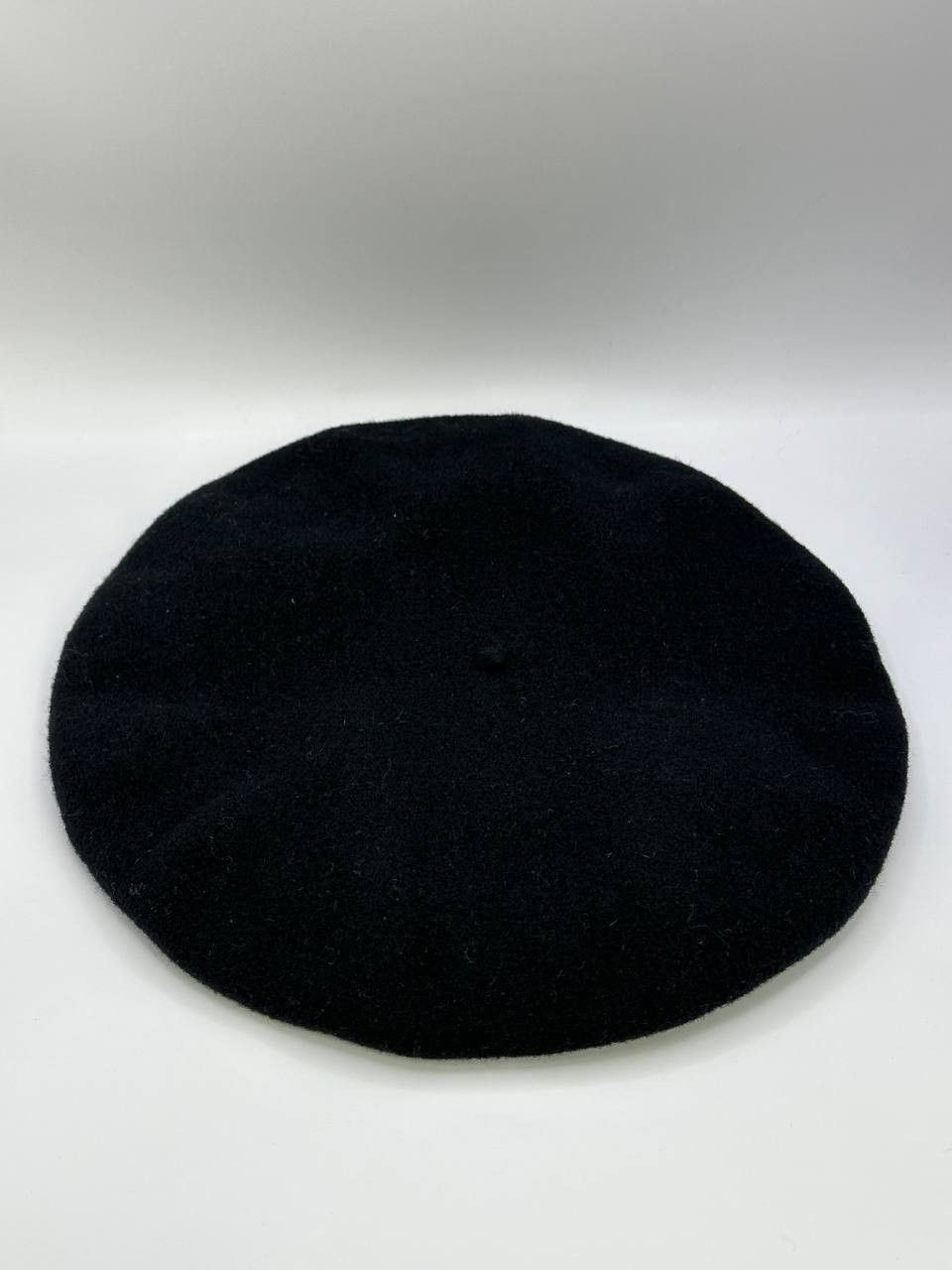 Vintage Biarritz Black Wool Beret Vintage 50s/60s France French Size ONE SIZE - 2 Thumbnail