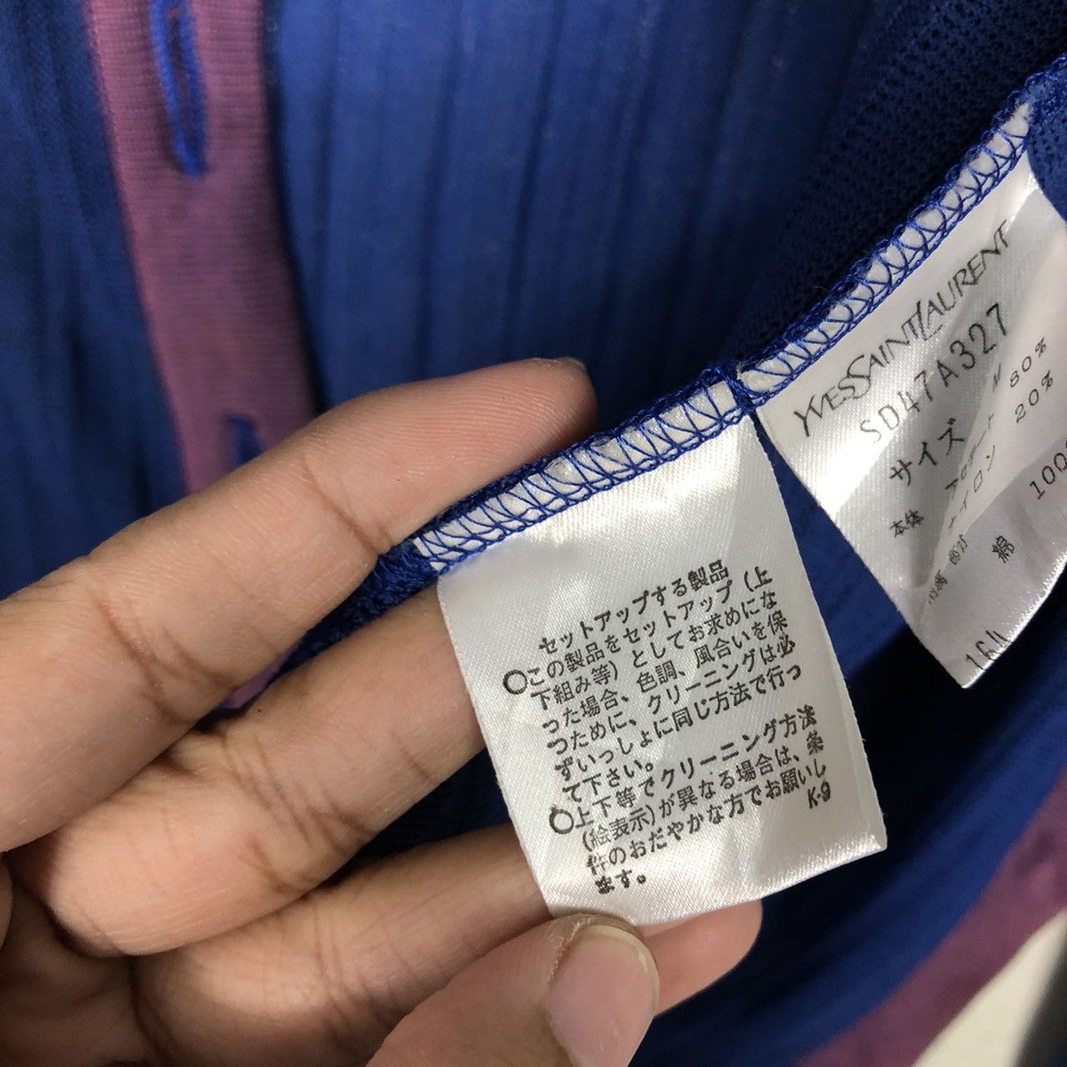 Yves Saint Laurent Vintage Indigo Woven Tunic Shirt Yves Saint Laurent Size M / US 6-8 / IT 42-44 - 21 Thumbnail