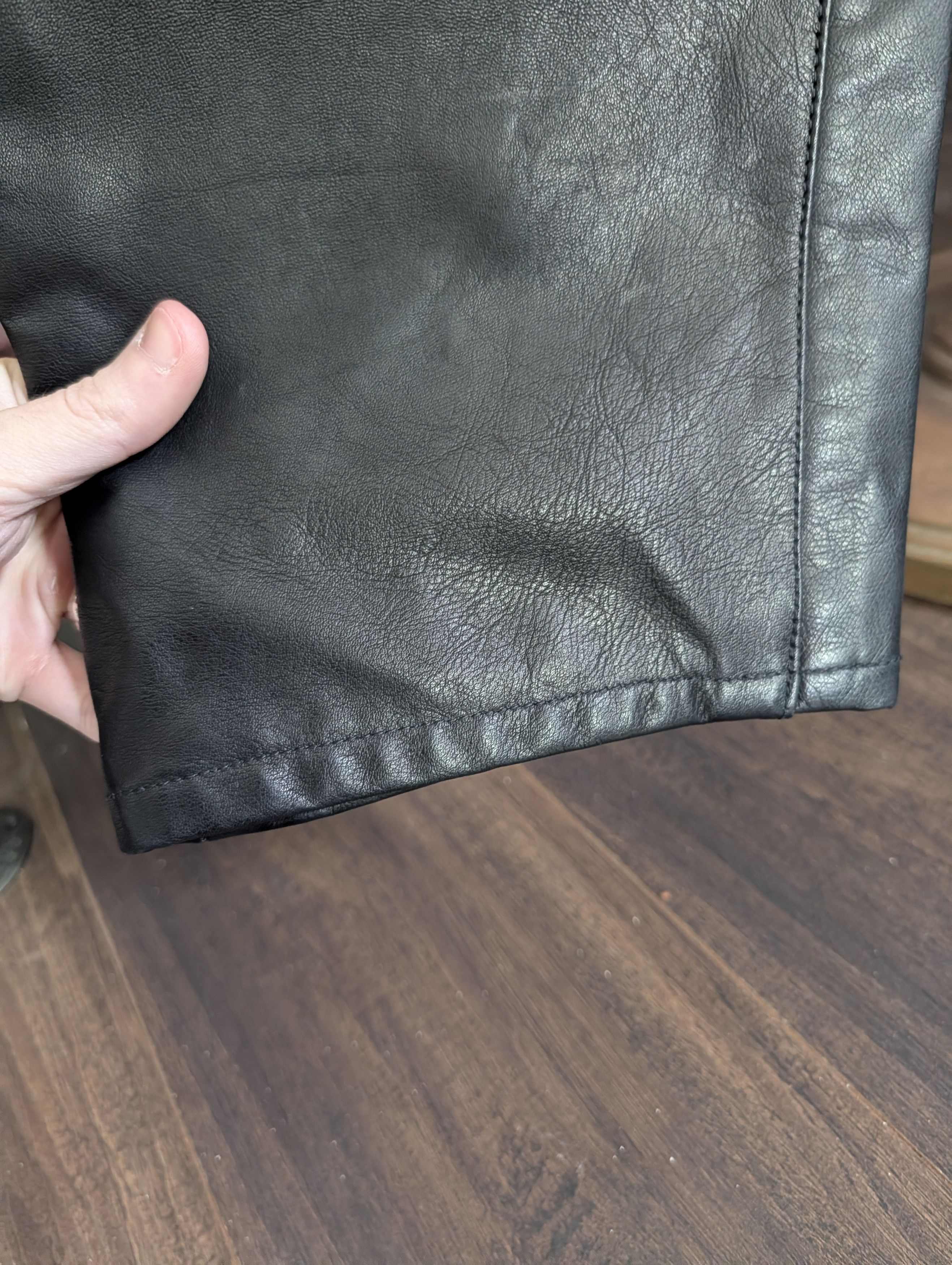 Enfants Riches Deprimes GRAIL Leather double knee jeans with lighter tip details Size US 30 / EU 46 - 4 Thumbnail