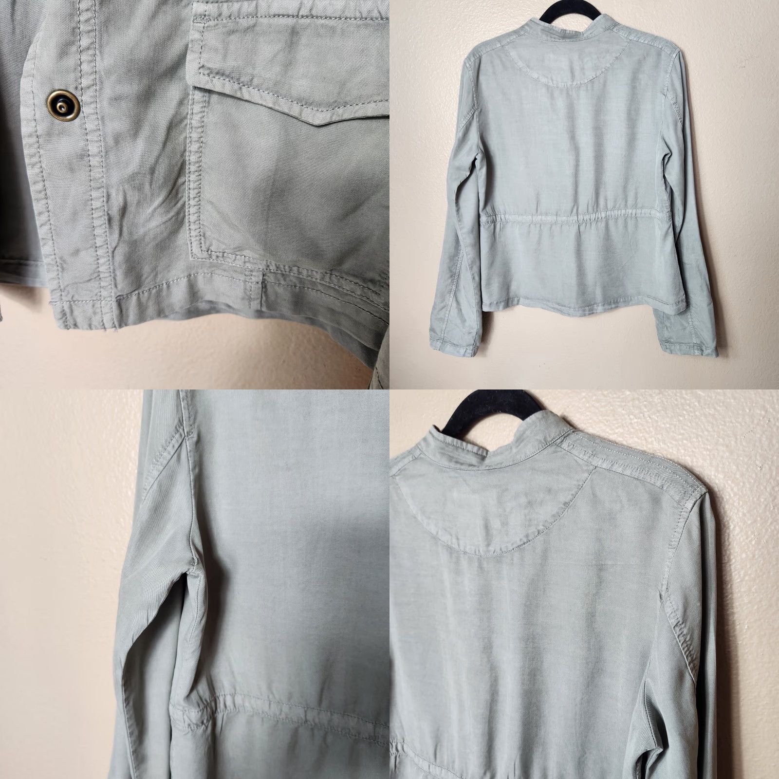 Sanctuary Sanctuary Jacket Womens Military Green Tencel Roll Tab Sleeve Utility Jacket-Size M Size M / US 6-8 / IT 42-44 - 8 Thumbnail
