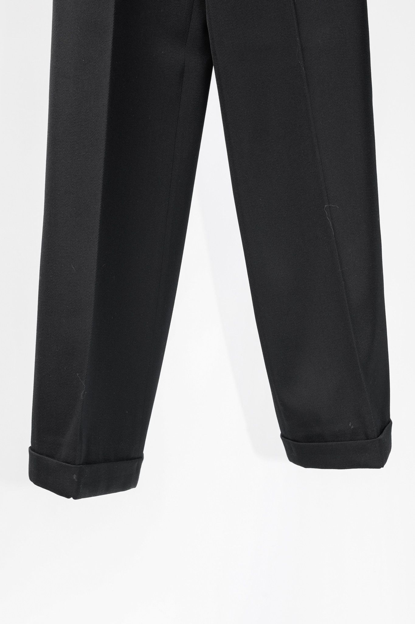 Bottega Veneta Bottega Veneta Black Wool-Twill Wide-Leg Trousers Size 27" / US 4 / IT 40 - 6 Thumbnail
