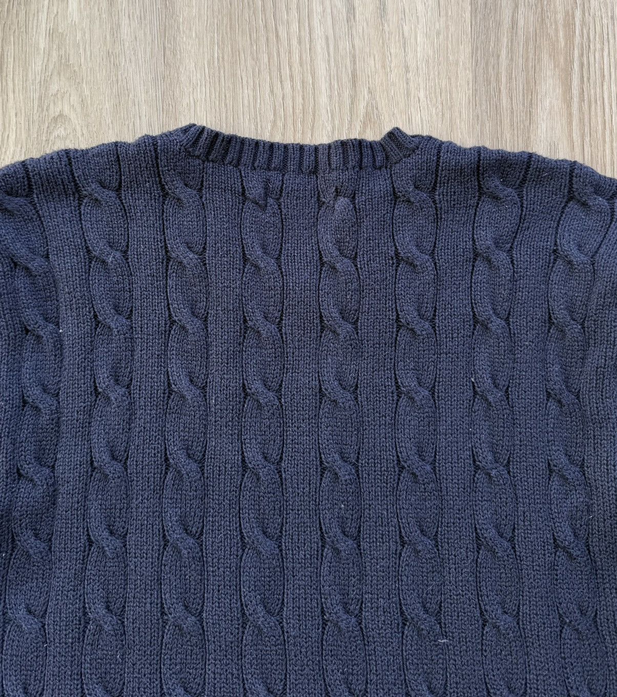 Polo Ralph Lauren Polo Ralph Lauren Navy Blue Cable Knit Sweater Size US L / EU 52-54 / 3 - 11 Thumbnail