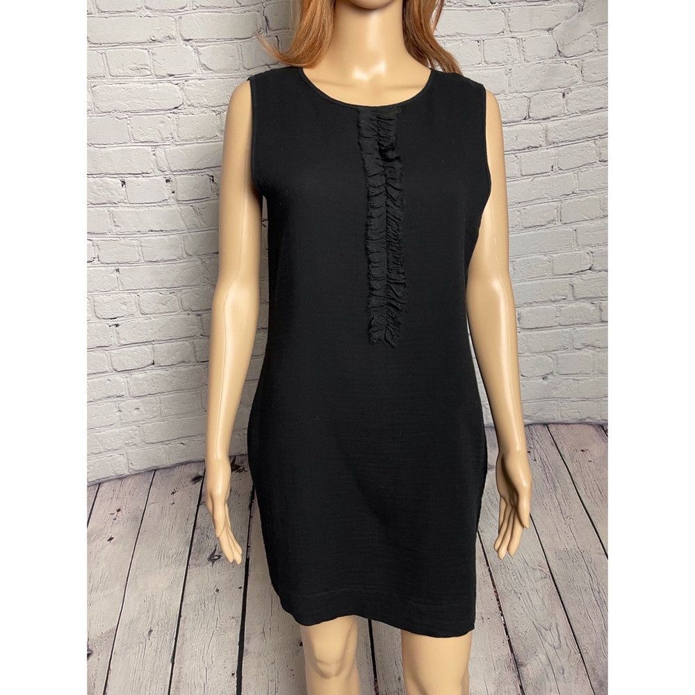 L'AGENCE New L'Agence Cotton Wool Black Sleeveless Dress Size M Size M / US 6-8 / IT 42-44 - 9 Thumbnail
