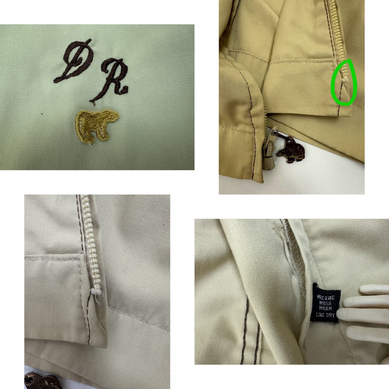 Etro VINTAGE Jack Nicklaus Gleneagles Jacket Men 40 M Beige Cotton Blend Zip Full Zip Pockets Casual Retro 80s 90s Hipster DR Monogrammed Mens Size US M / EU 48-50 / 2 - 10 Thumbnail