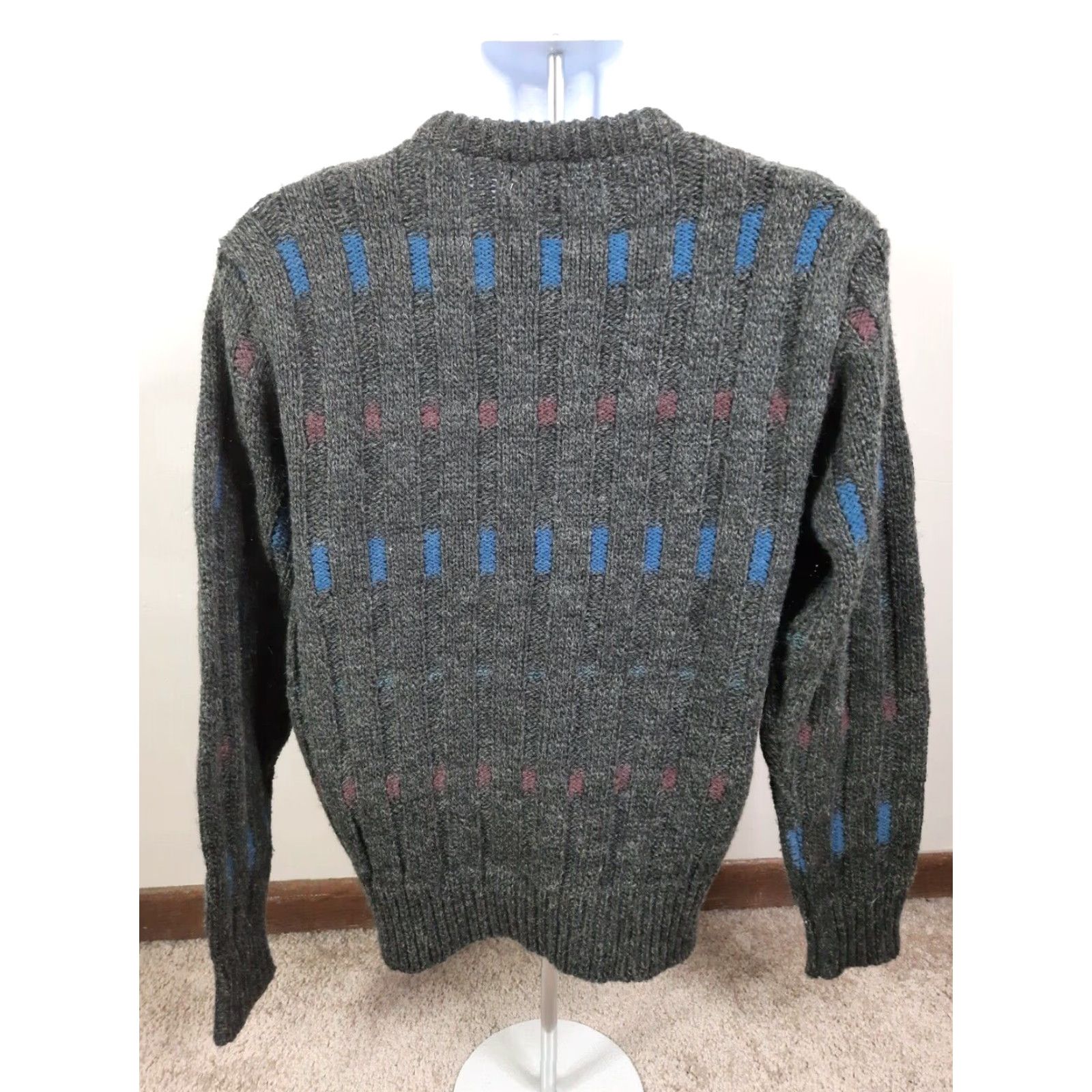 Jockey VINTAGE Jockey Jumper Geometric Cable-Knit Crew Neck Wool Sweater Large Men Size US L / EU 52-54 / 3 - 5 Thumbnail