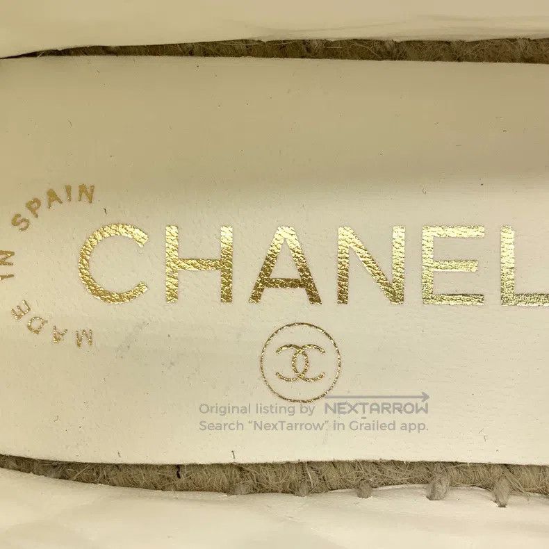 Chanel Chanel White round toe diamond check casual flat woven fis Size US 5.5 / IT 35.5 - 7 Thumbnail