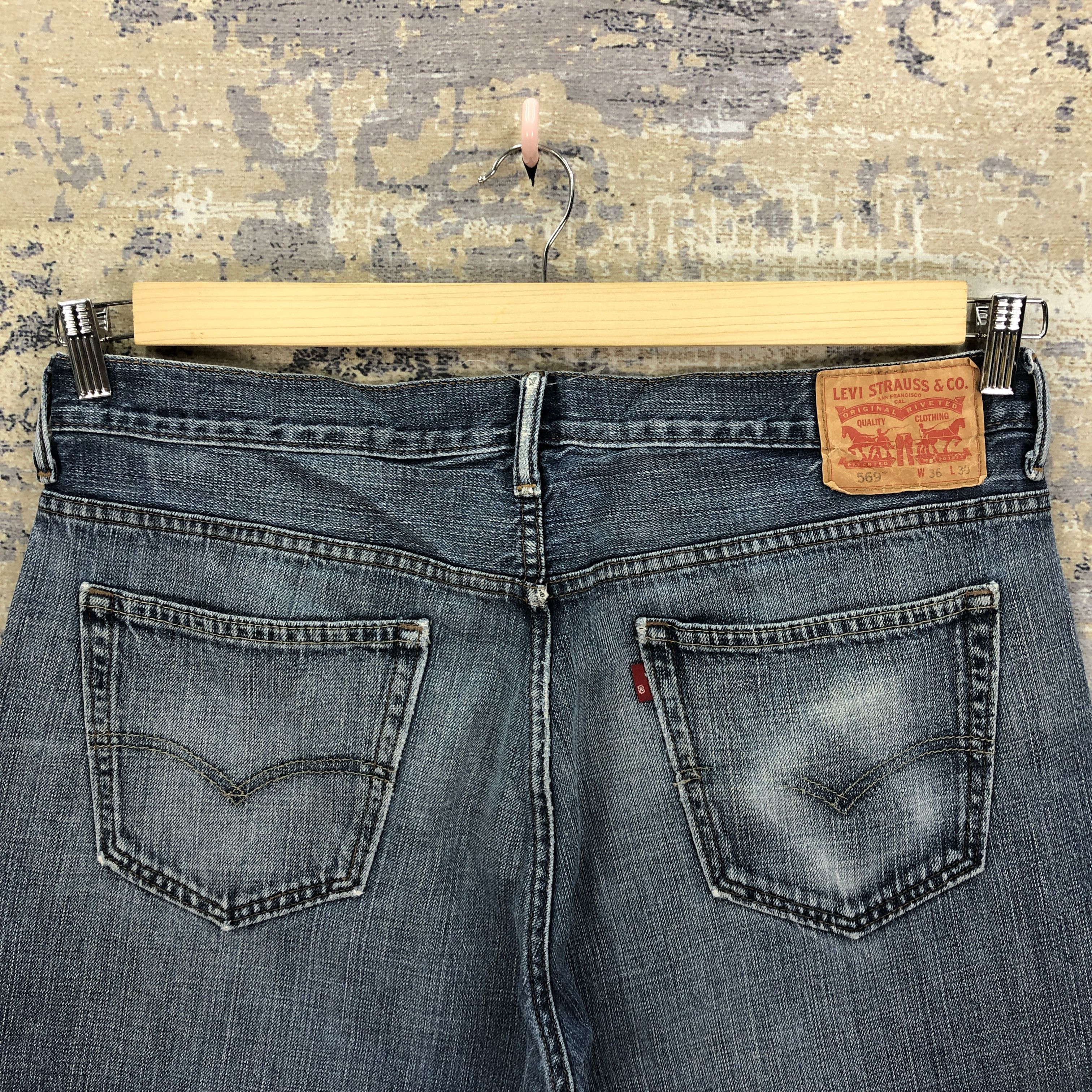 Levi's Vintage Levis 569 Baggy Jeans Distressed Levi's Faded Denim Size US 36 / EU 52 - 4 Thumbnail