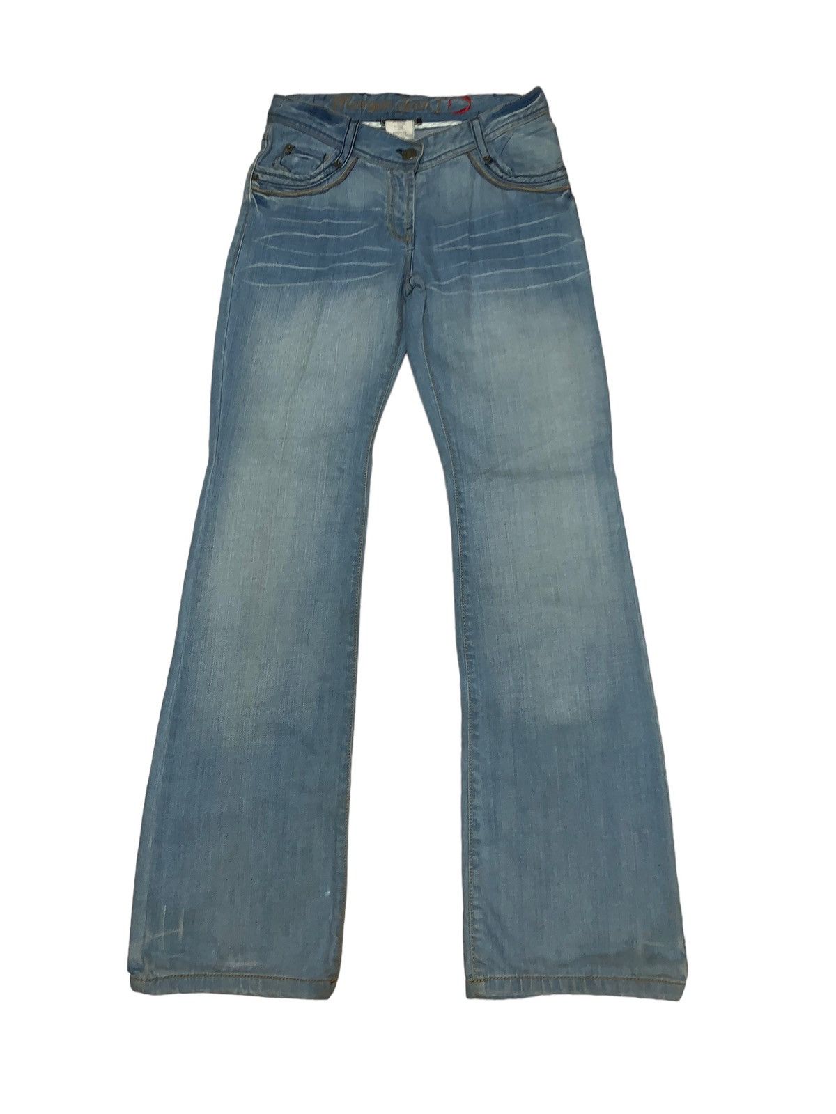 image of Morgan Homme De Toi Flare Jeans in Blue Wash, Men's (Size 29)