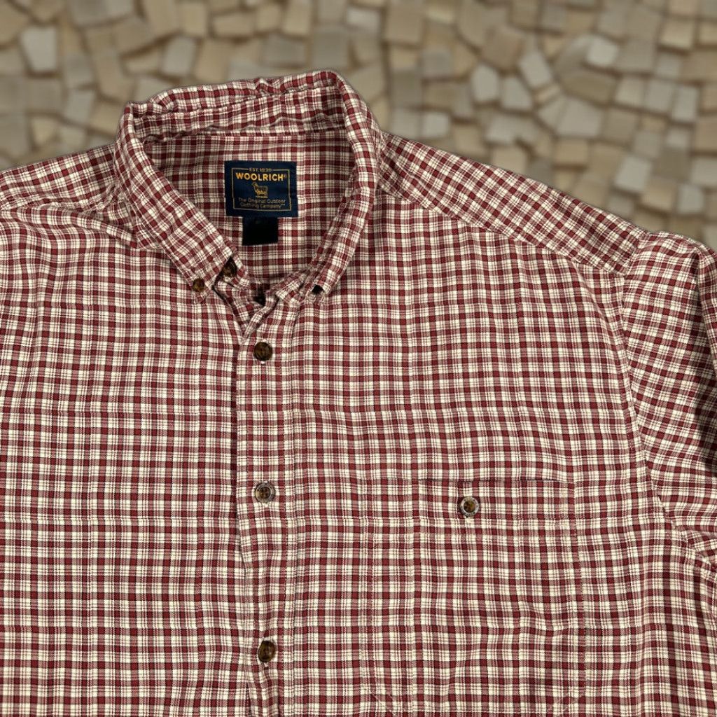 Vintage VINTAGE Woolrich Shirt Adult XL Red Plaid Cotton Button-Up, Long Sleeve, 90s, Outdoor Mens Size US XL / EU 56 / 4 - 1 Thumbnail