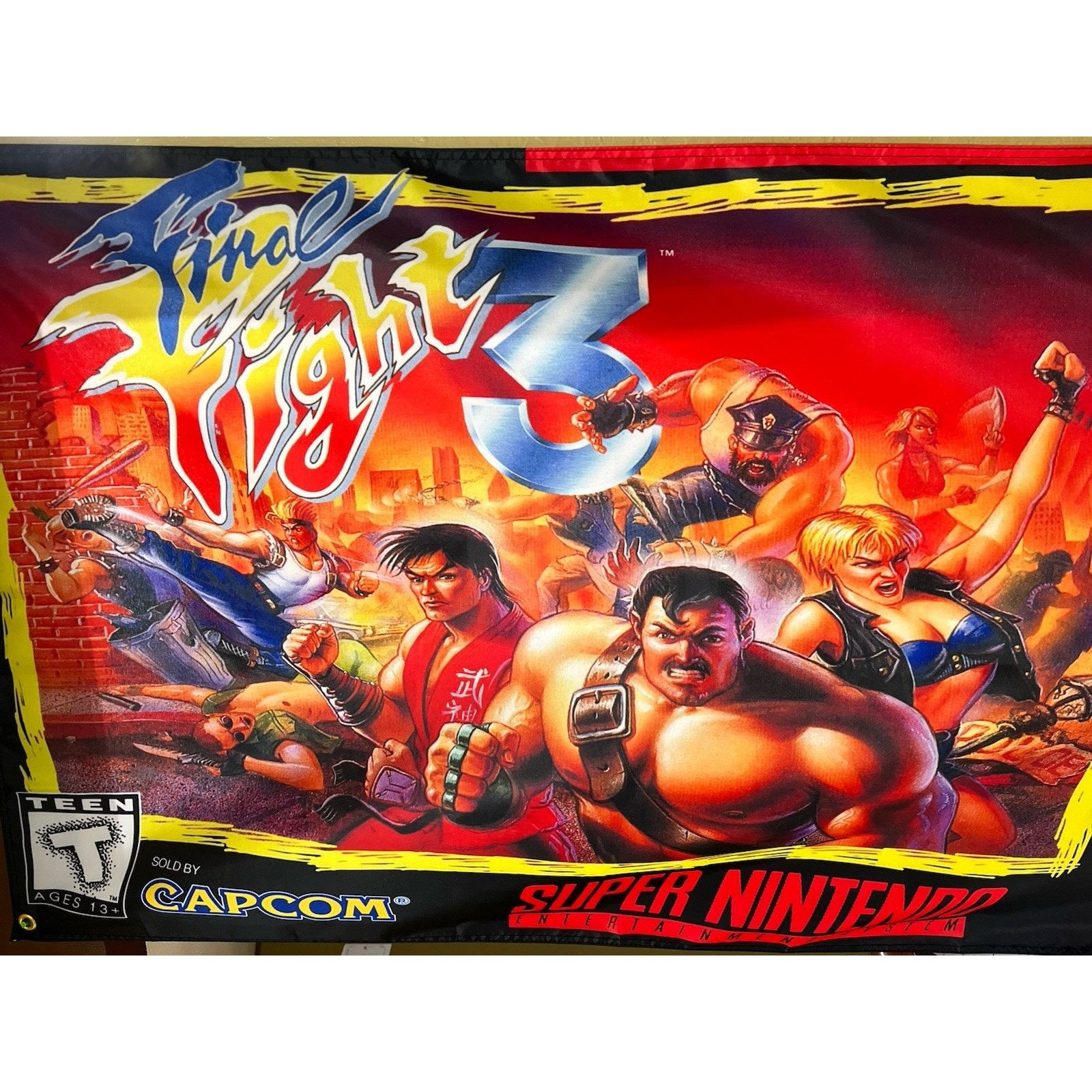 Nintendo Final Fight 3 Nintendo SNES Boxart 5' Flag Banner Poster 95 Size ONE SIZE - 3 Thumbnail