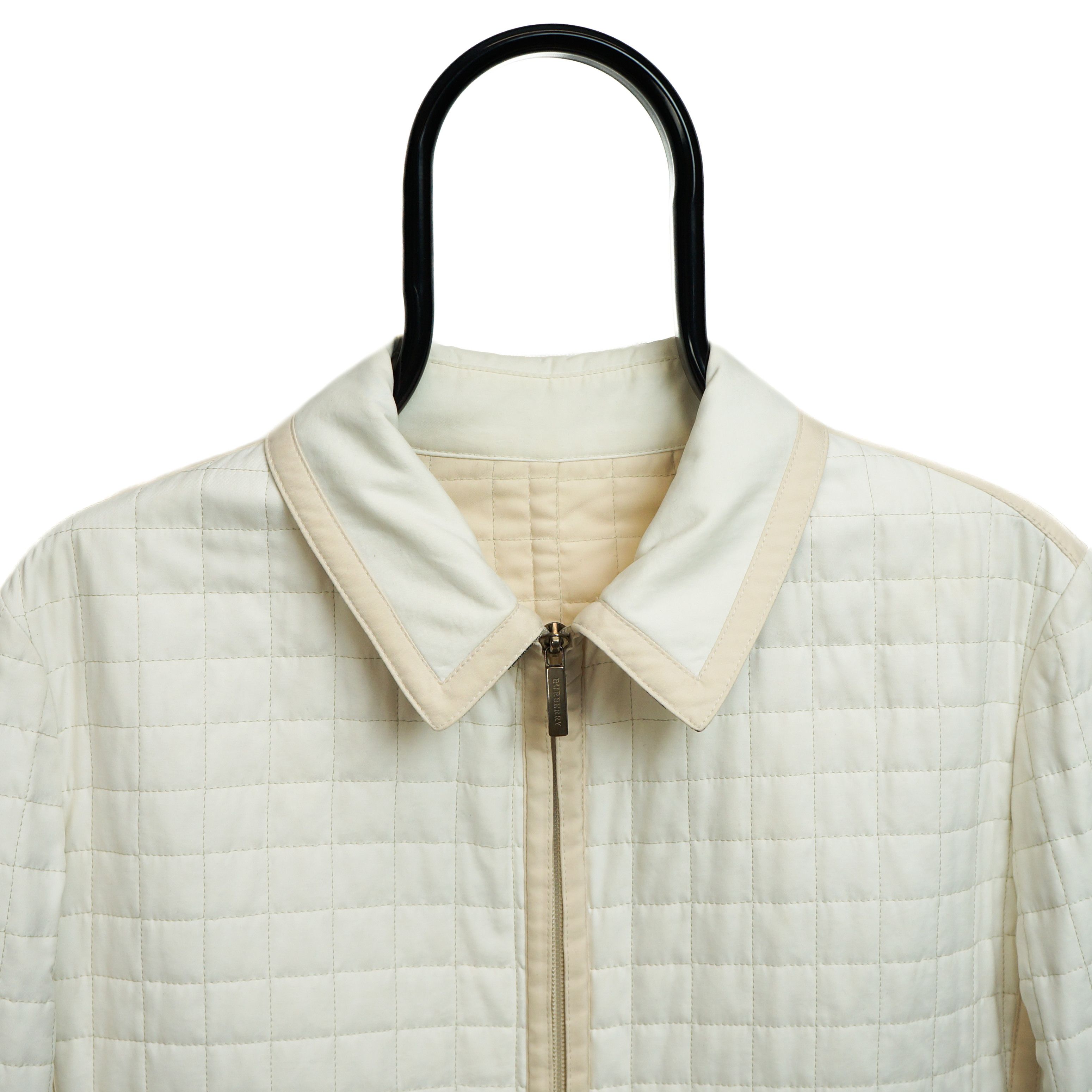 Burberry BURBERRY Quilted Women Jacket White Cream Vintage 90s 00s Size S / US 4 / IT 40 - 3 Thumbnail