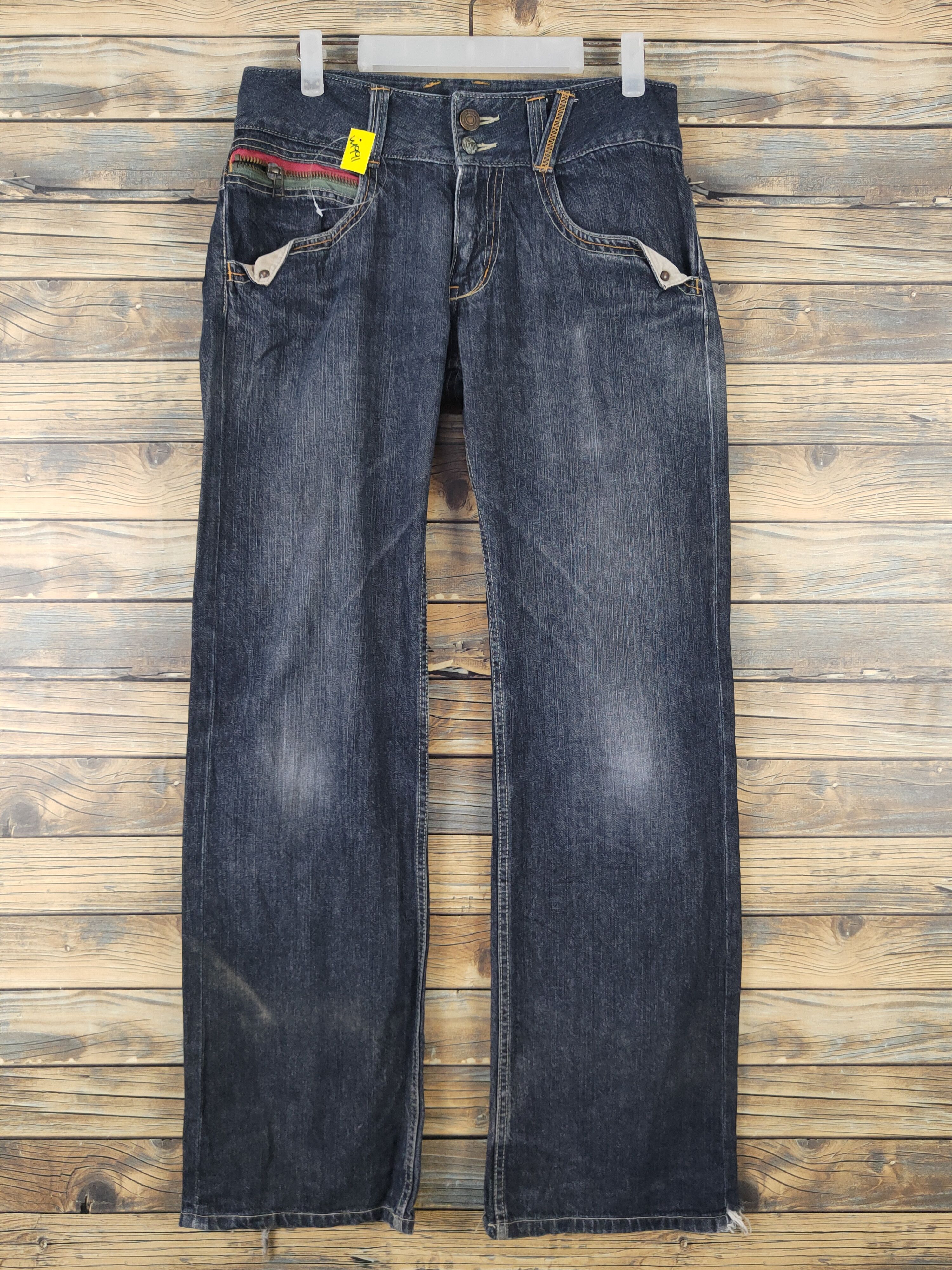 Japanese Brand Exit buckle back Distressed Ripped denim punk Jeans #W1991 Size 29" - 1 Thumbnail
