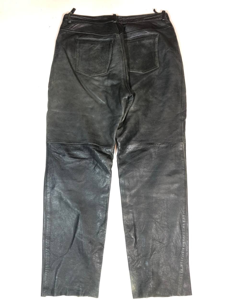 Vintage Racing Moto Biker Japanese Leather Pants Vintage Size US 36 / EU 52 - 5 Thumbnail