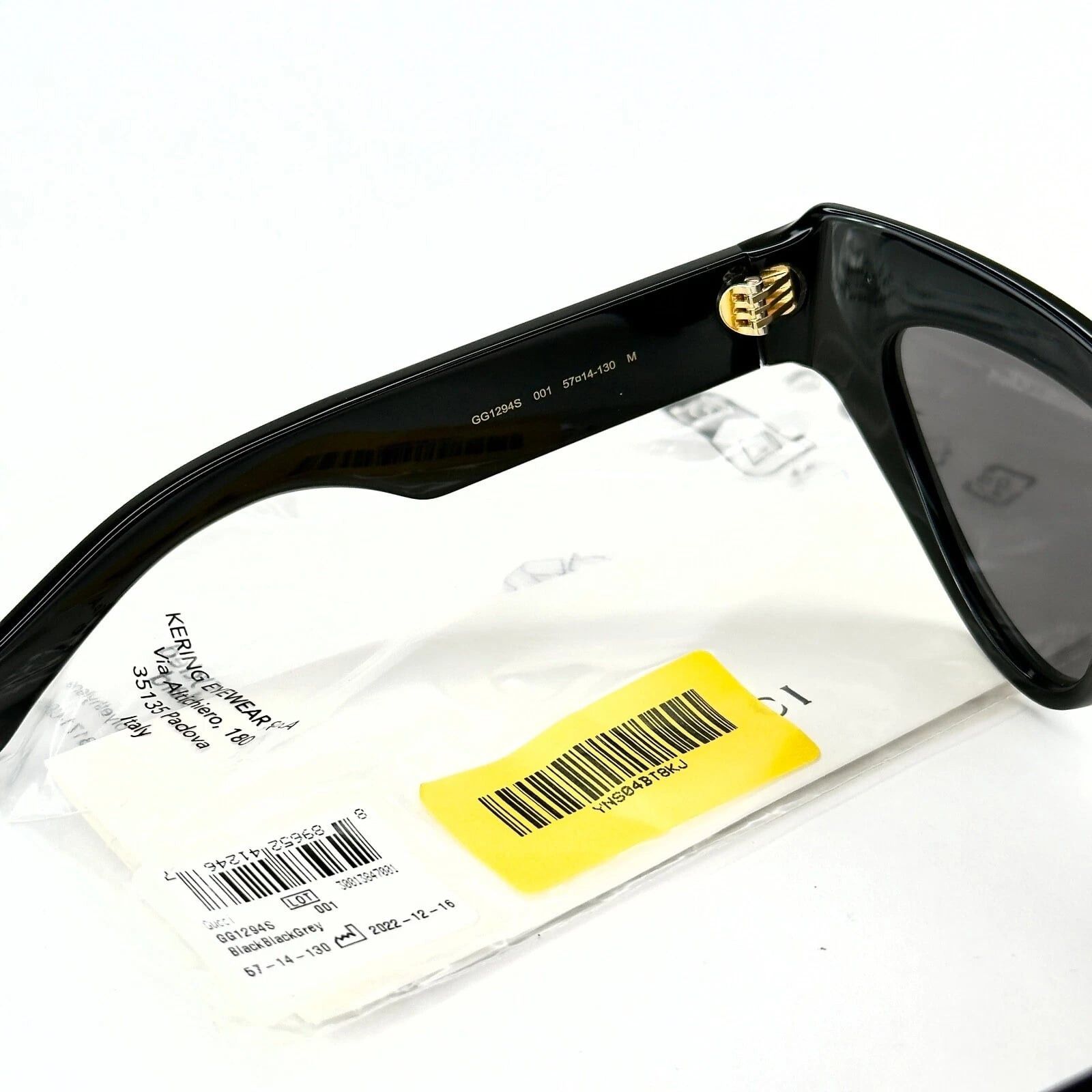 Gucci GUCCI GG1294 Black Bold Retro 1294 Fashion Sunglasses 001 Size ONE SIZE - 2 Thumbnail