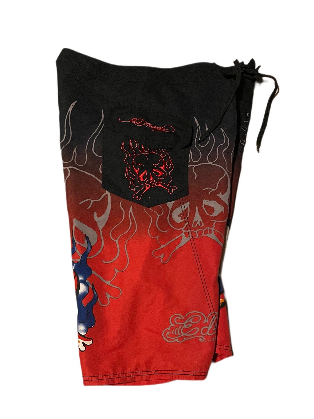 Ed Hardy Super Sick Y2K ED Hardy christian audigier Swim Shorts Size US 31 - 2 Thumbnail
