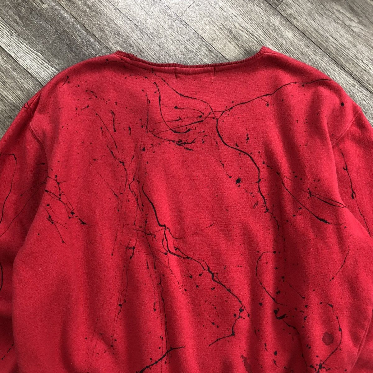If Six Was Nine × Japanese Brand × Le Grande Bleu (L.G.B.) 2000s Destroy Distressed Painted Lgb Punk Style Sweatshirt Size US S / EU 44-46 / 1 - 15 Thumbnail