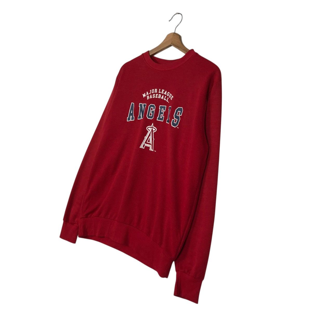 MLB 🔥VINTAGE SWEATSHIRT MAJOR LEAGUE BASEBALL ANGELS BIG LOGO Size US L / EU 52-54 / 3 - 4 Thumbnail
