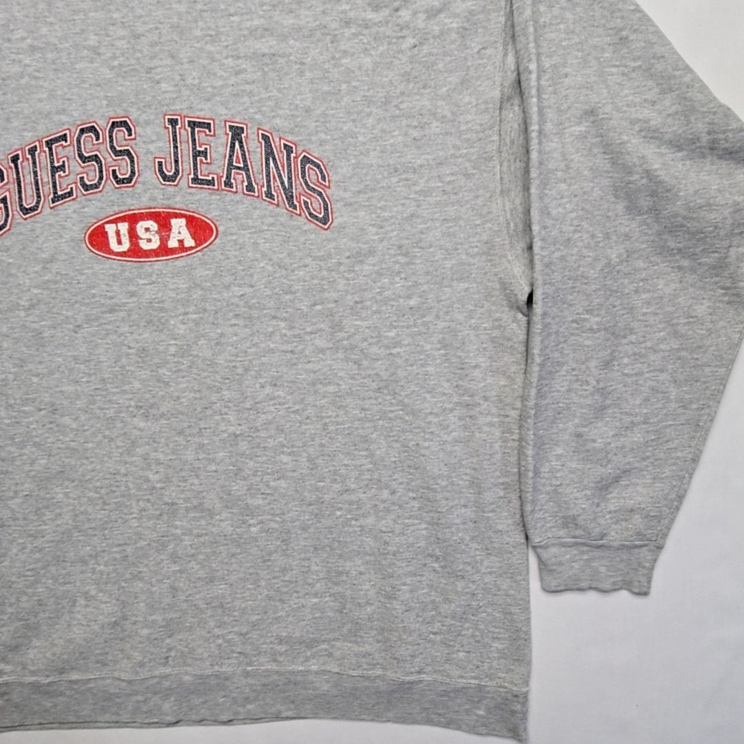 Guess Vintage Guess Jeans USA Sweatshirt Gray Logo Graphic XL 90s Size US XL / EU 56 / 4 - 4 Thumbnail