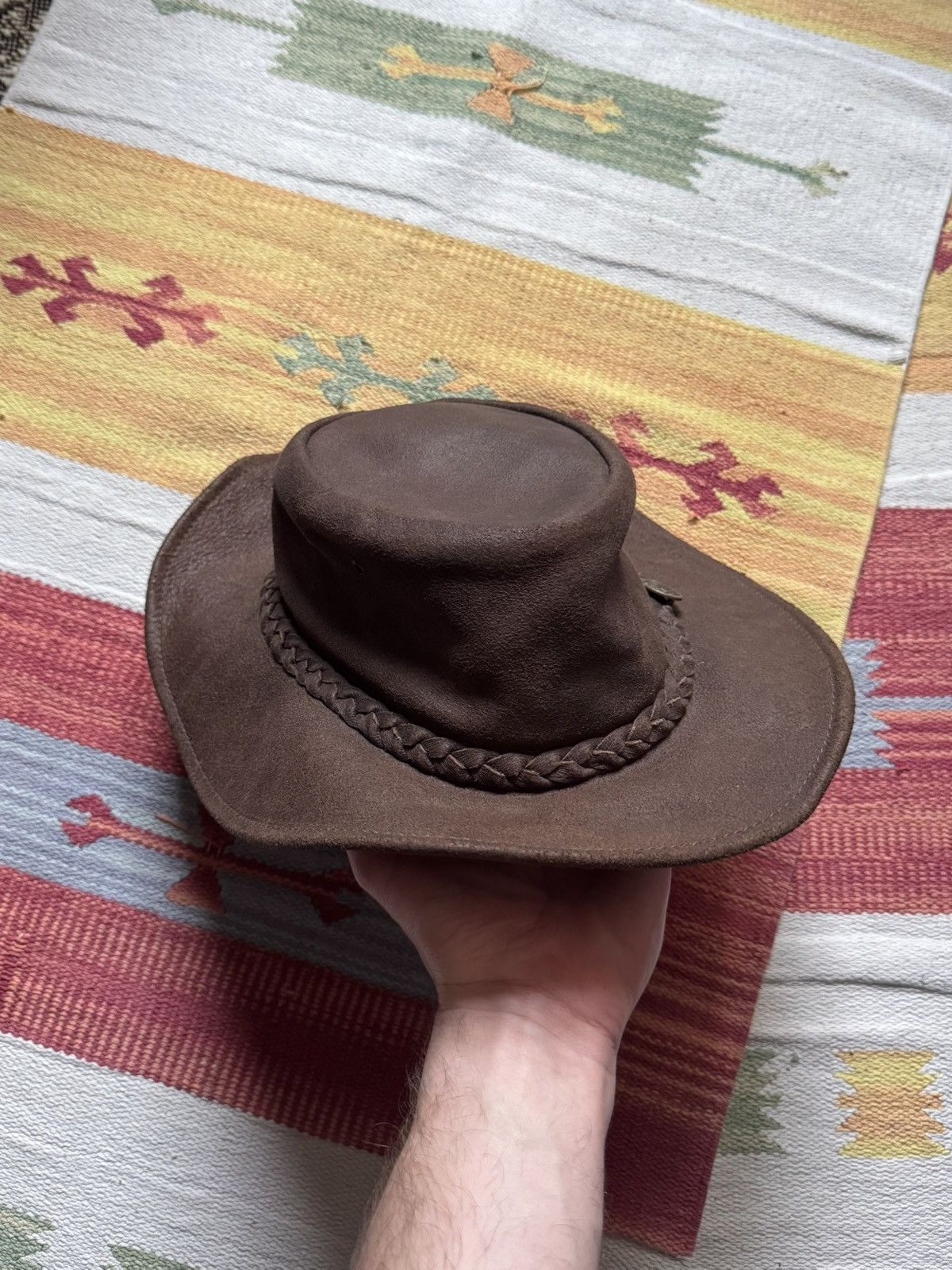 Genuine Leather Vintage Genuine Leather Australian Brown Cowboy Hat Size ONE SIZE - 2 Thumbnail