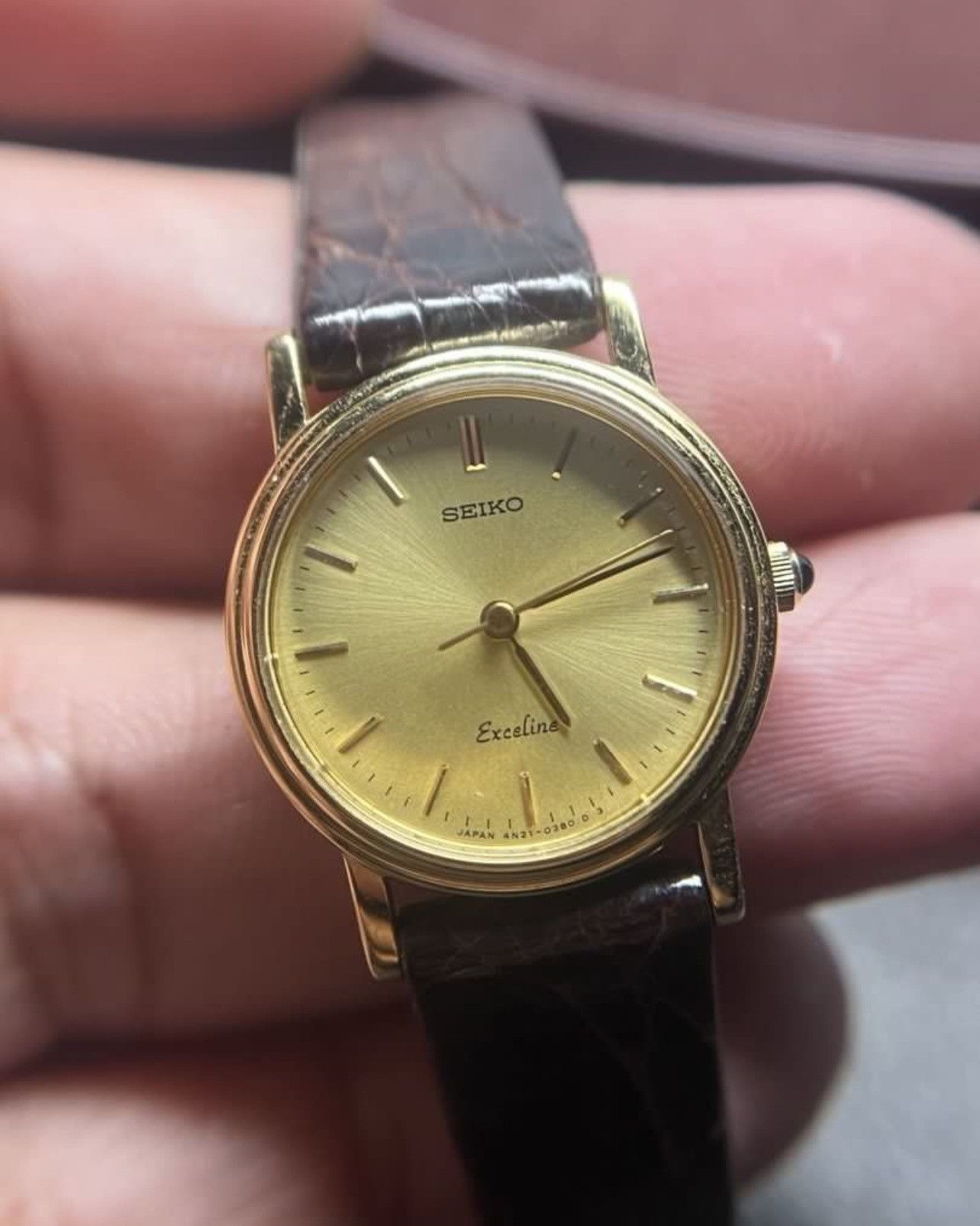 Seiko COMPLETE SET! Vintage 90s Seiko Exceline Gold Sunburst Dial Size ONE SIZE - 2 Thumbnail