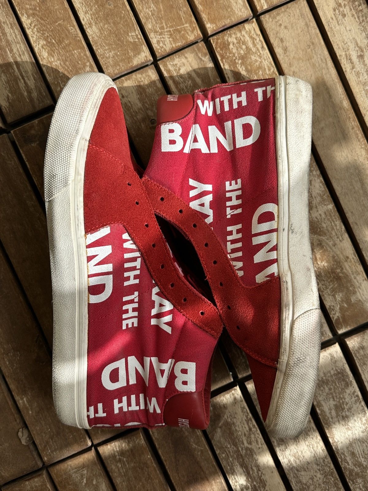 Hysteric Glamour OG Hysteric Glamour Zip High Top Sneakers Red Size US 9 / EU 42 - 3 Thumbnail