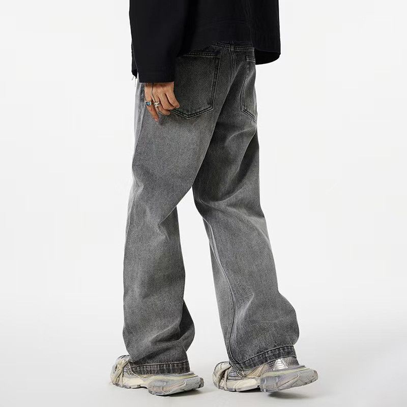 Japanese Brand × Jean Washed casual black grey slightly flared jeans Size US 34 / EU 50 - 4 Thumbnail