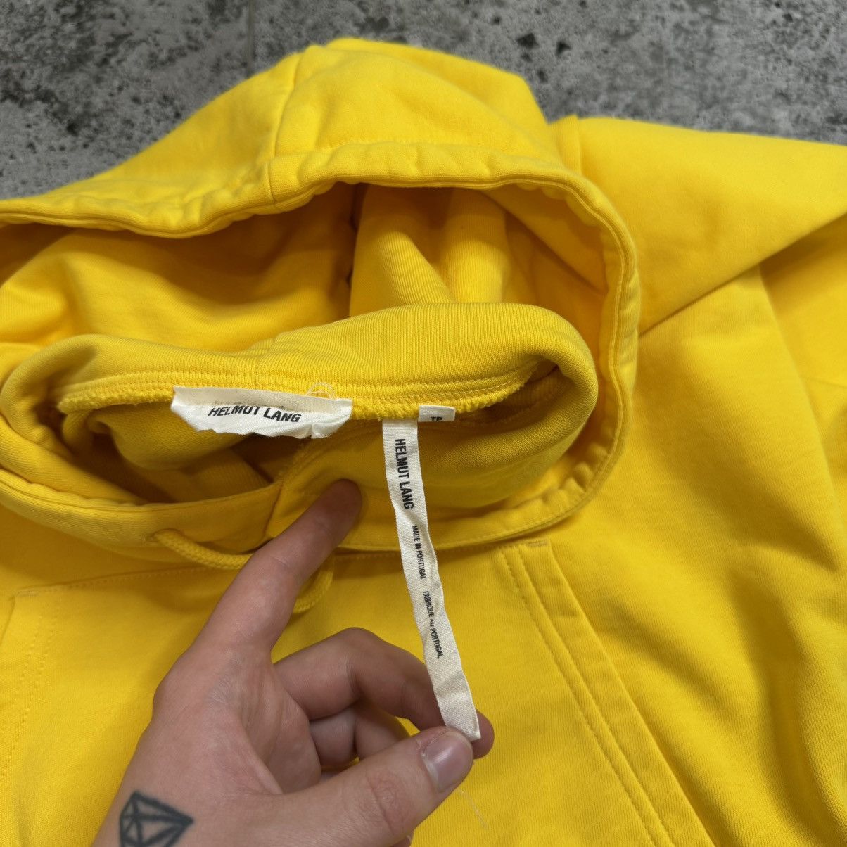 Helmut Lang Helmut Lang 18/19FW Taxi Yellow Hoodie Big Logo Size US XS / EU 42 / 0 - 7 Thumbnail