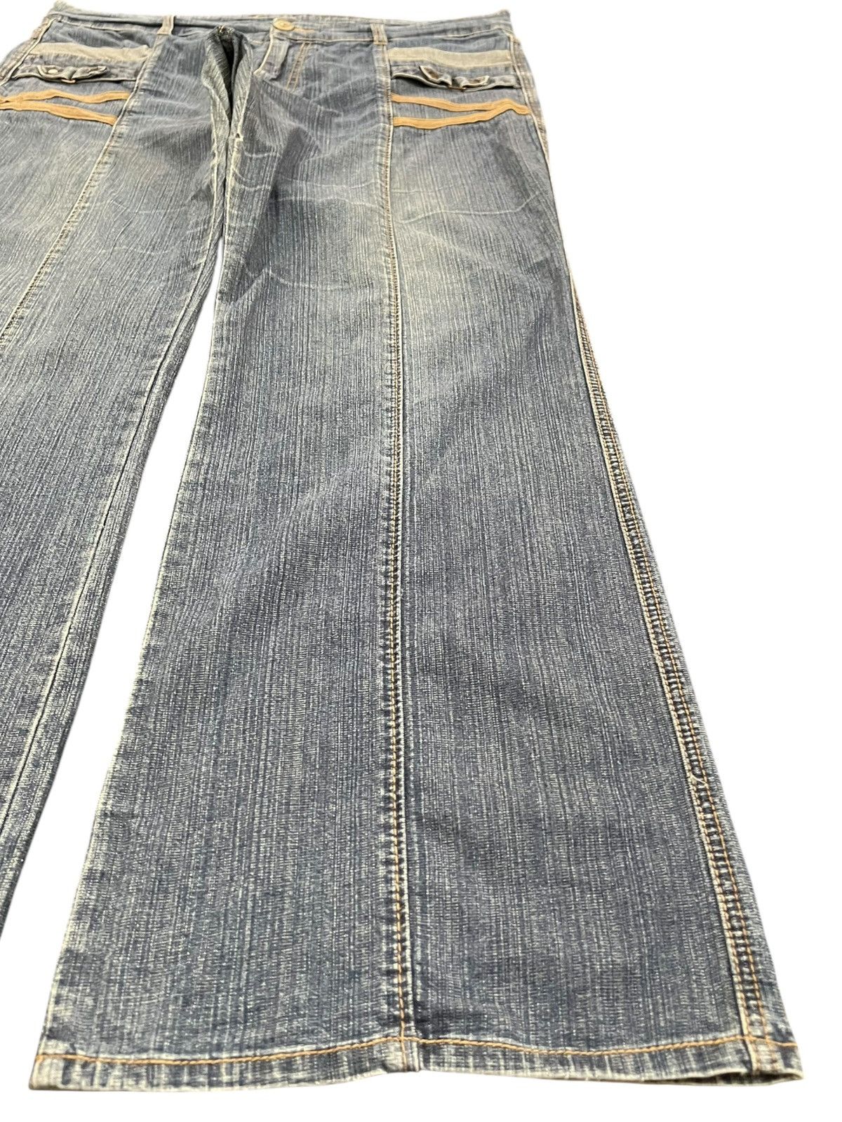 Le Grande Bleu (L.G.B.) × Seditionaries Vintage Advantage Double Belt Avant Garde Denim Size US 37 - 6 Thumbnail