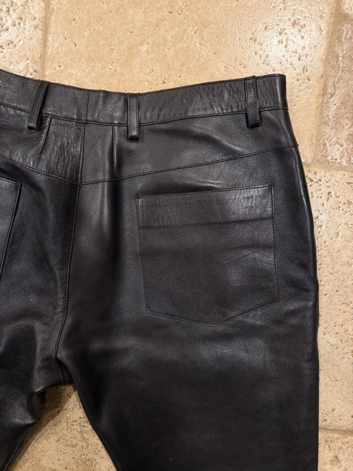 Prada Prada Vintage Dark Brown Leather Moto Pants Size US 32 / EU 48 - 13 Thumbnail