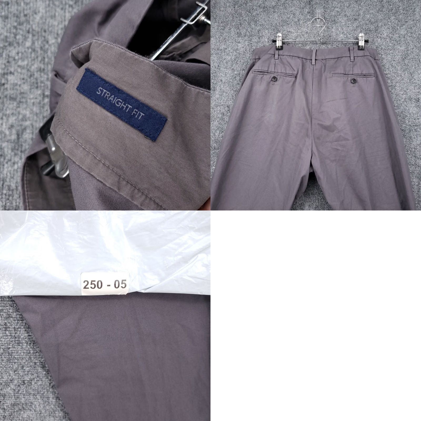 Bonobos Bonobos Pants Mens 35x30 Gray Straight Fit Chino Flat Front Trouser Zip Fly Size US 35 - 9 Thumbnail