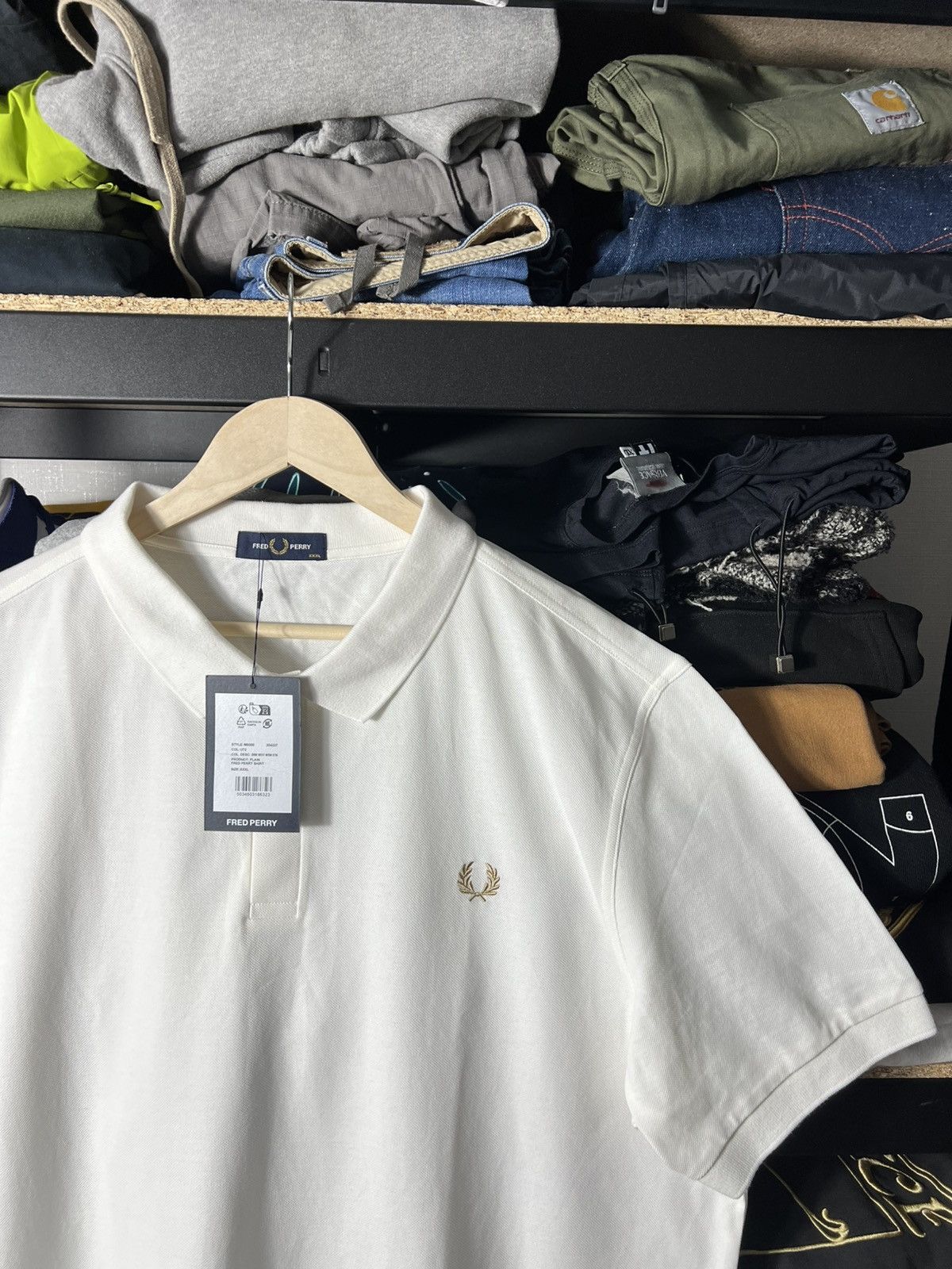 Fred Perry 🔥 NWT Fred Perry Classic Embroidered Polo Shirt — White Size US XXL / EU 58 / 5 - 2 Thumbnail