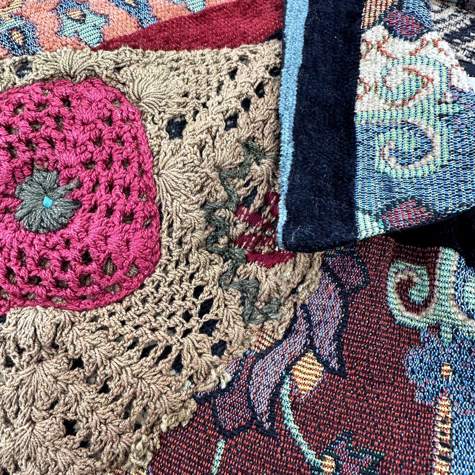 Chicos Chico's Shacket Patchwork Tapestry Paisley Crochet 3 XL Size XL / US 12-14 / IT 48-50 - 3 Thumbnail