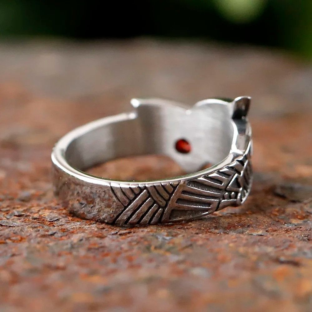 Jewelry Viking Dragon Ring Streetwear Jewelry Fashion Gift Size ONE SIZE - 4 Thumbnail