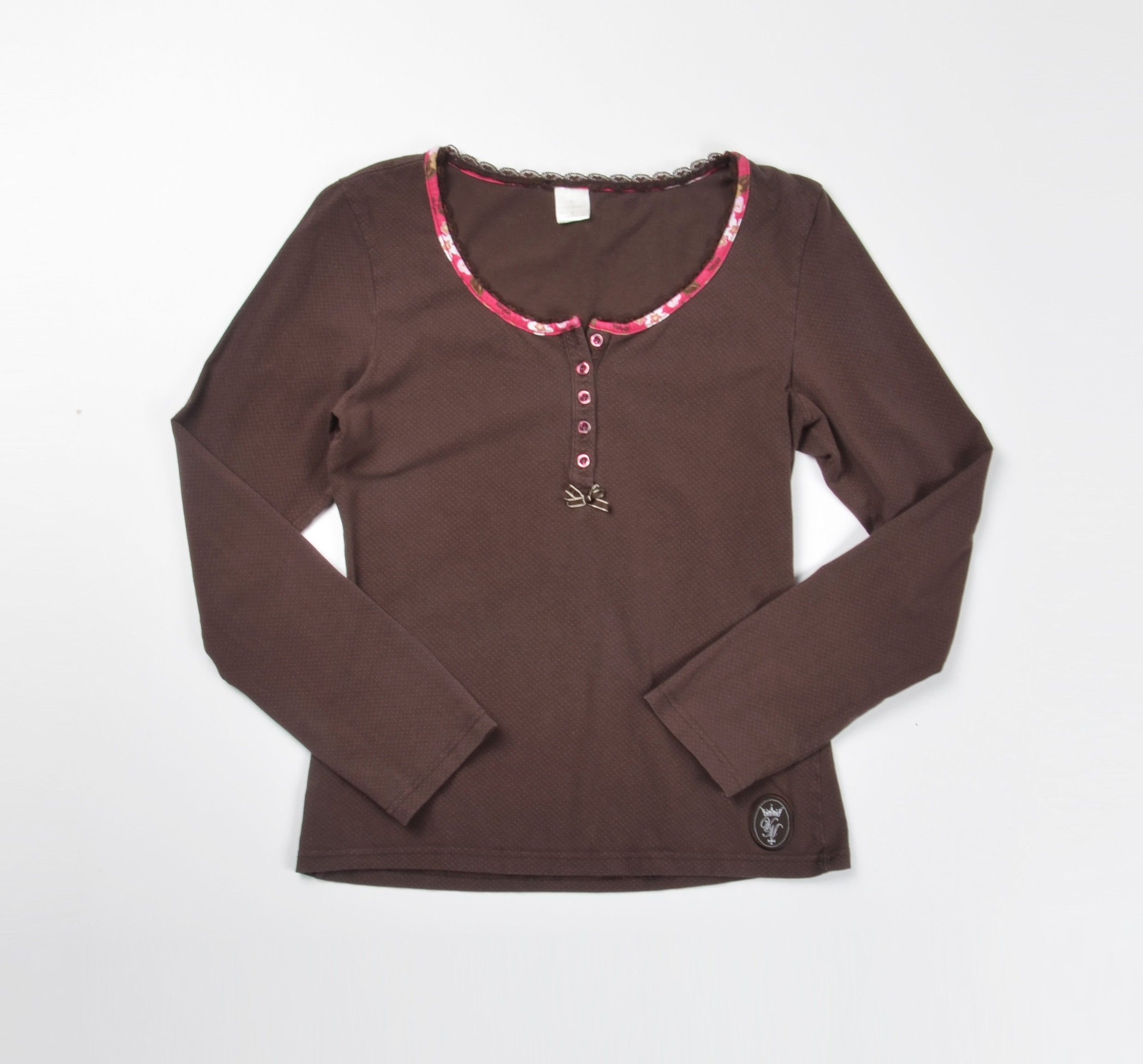 Vintage Vintage Vive Maria Baby Doll Y2K Long Sleeve Henley Top Size L / US 10 / IT 46 - 1 Thumbnail